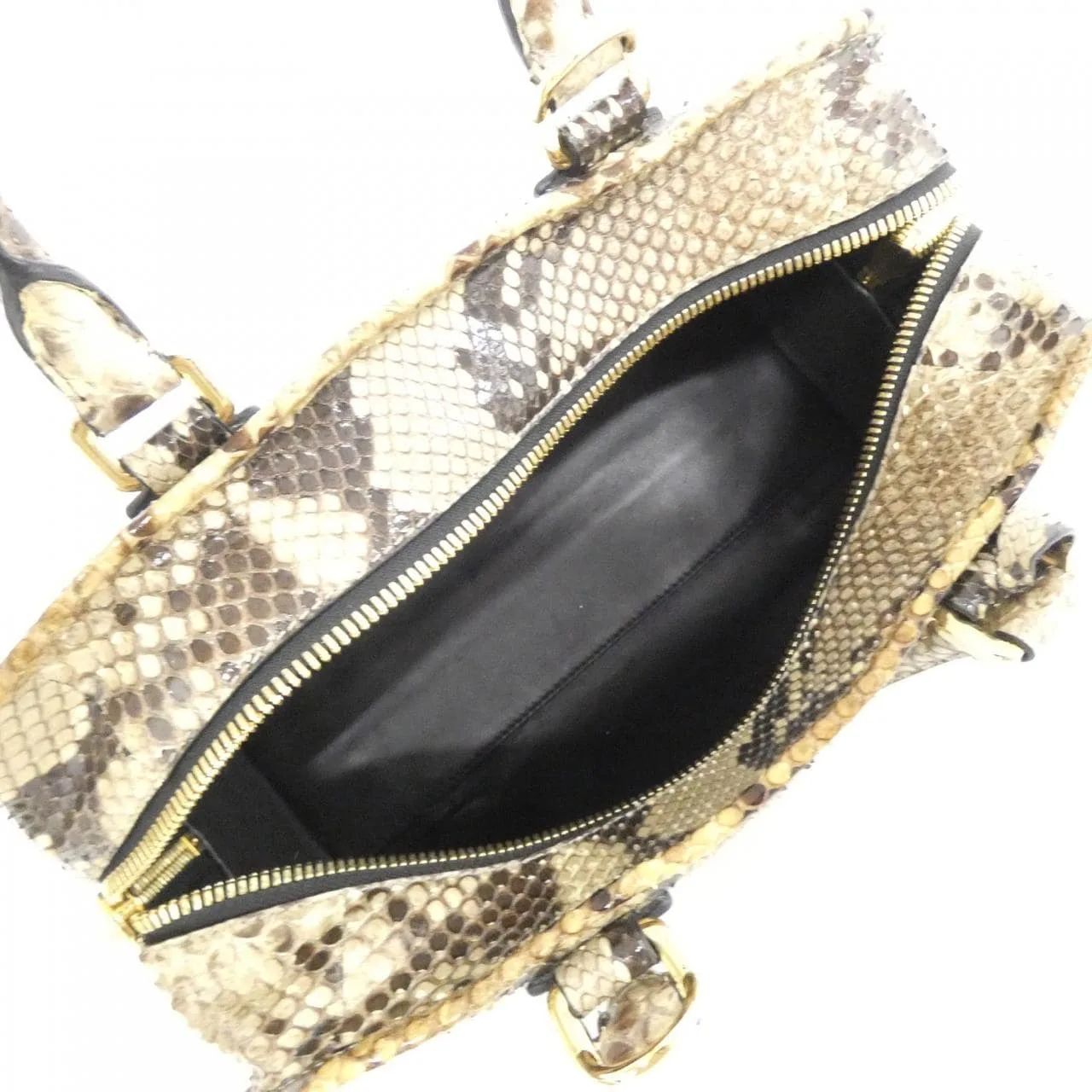 LOEWE Amazona Handbag Python Black Python Rank A - Thumbnail 7