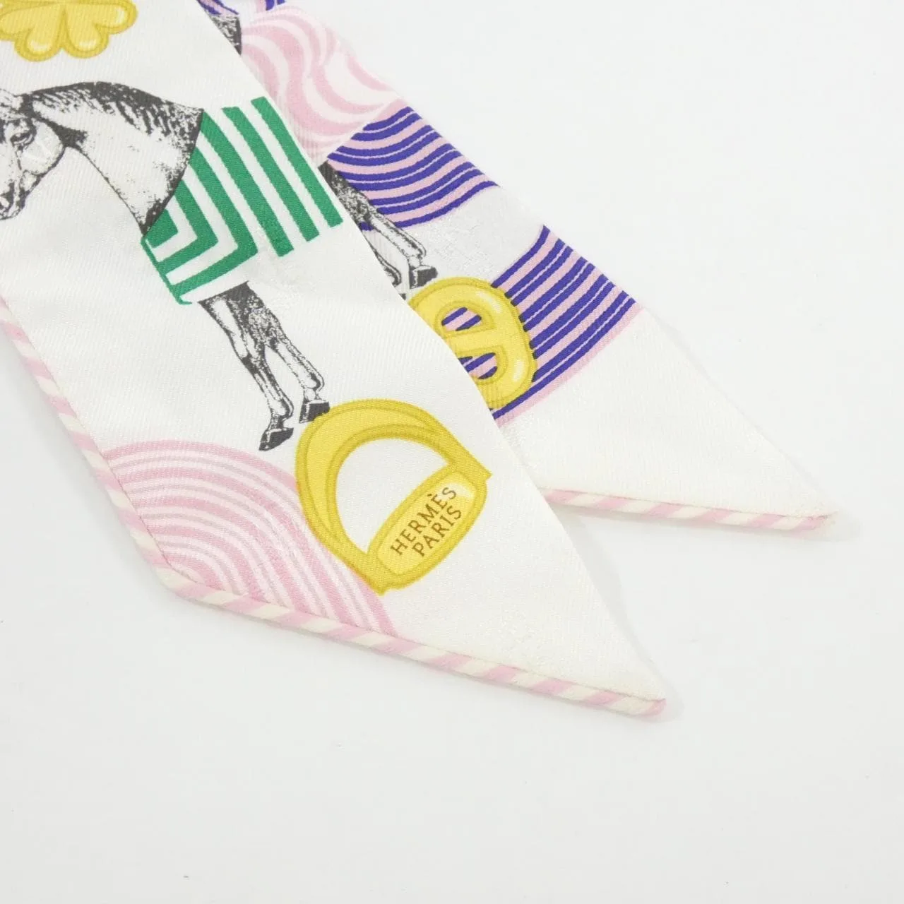 HERMES 063896S Scarf White Rank A - Thumbnail 2