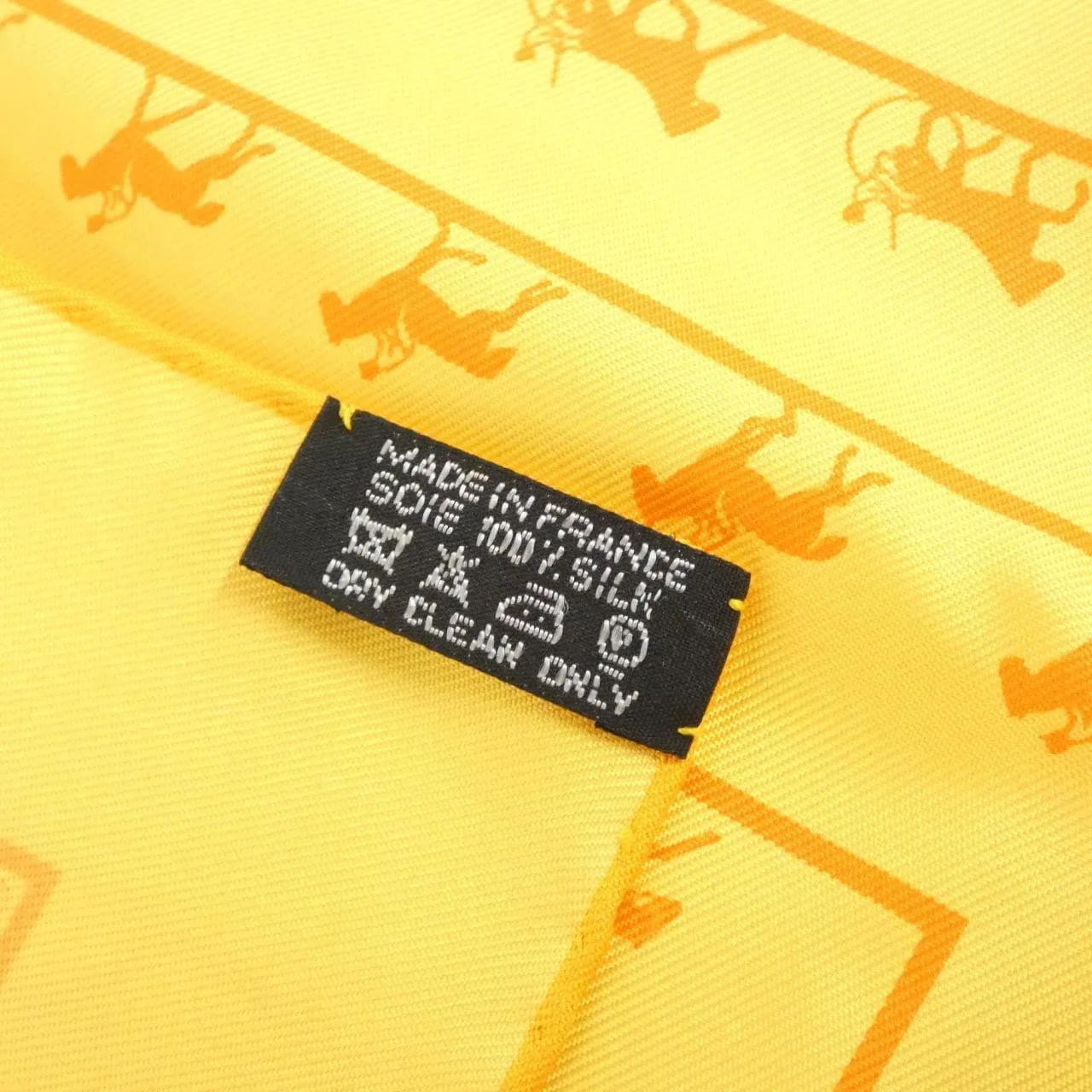 HERMES Scarf 黑色 中古品A - 縮圖 4