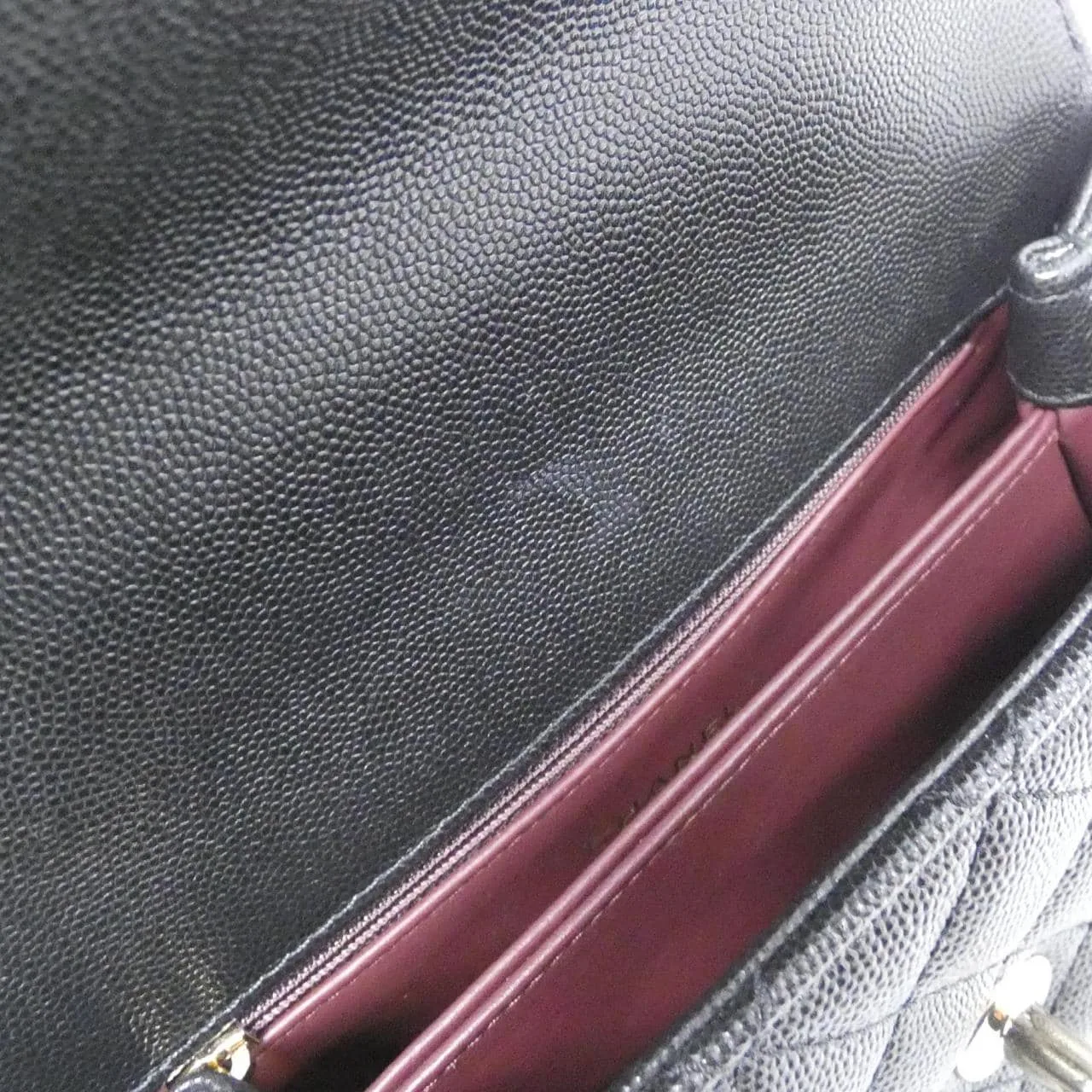 CHANEL Matelasse 92990 Handbag Grained Calfskin Black Grained Calfskin - Thumbnail 8