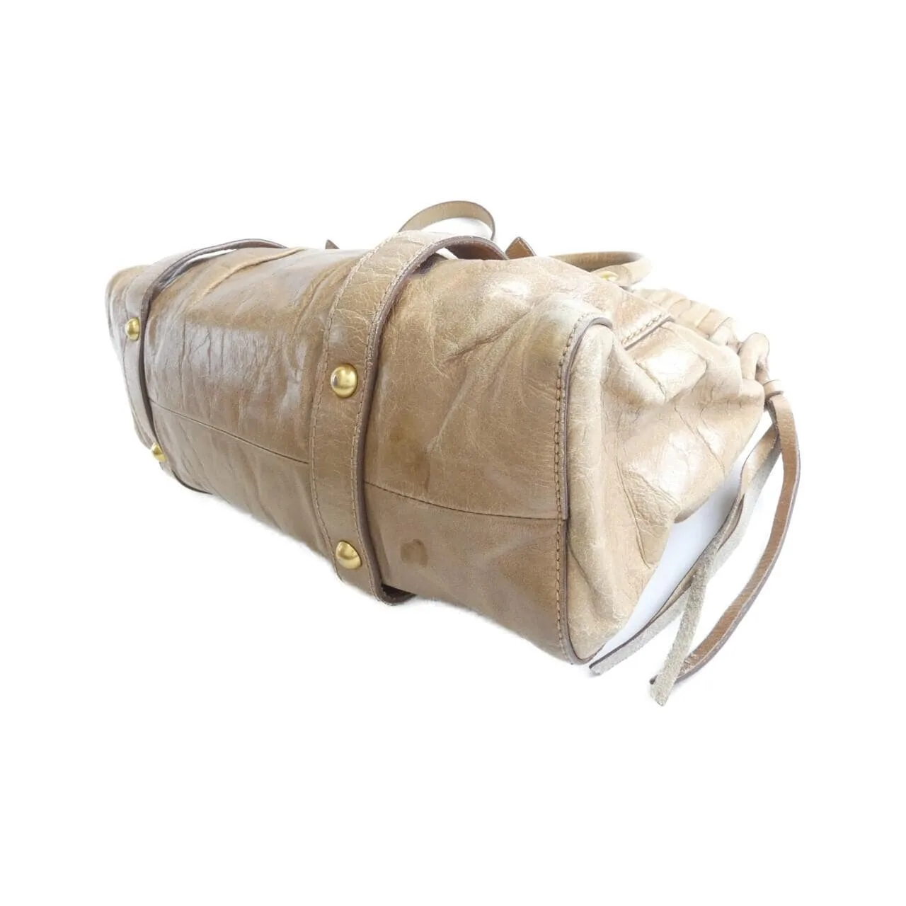 MIU MIU Handbag Leather Brown Leather - Thumbnail 3