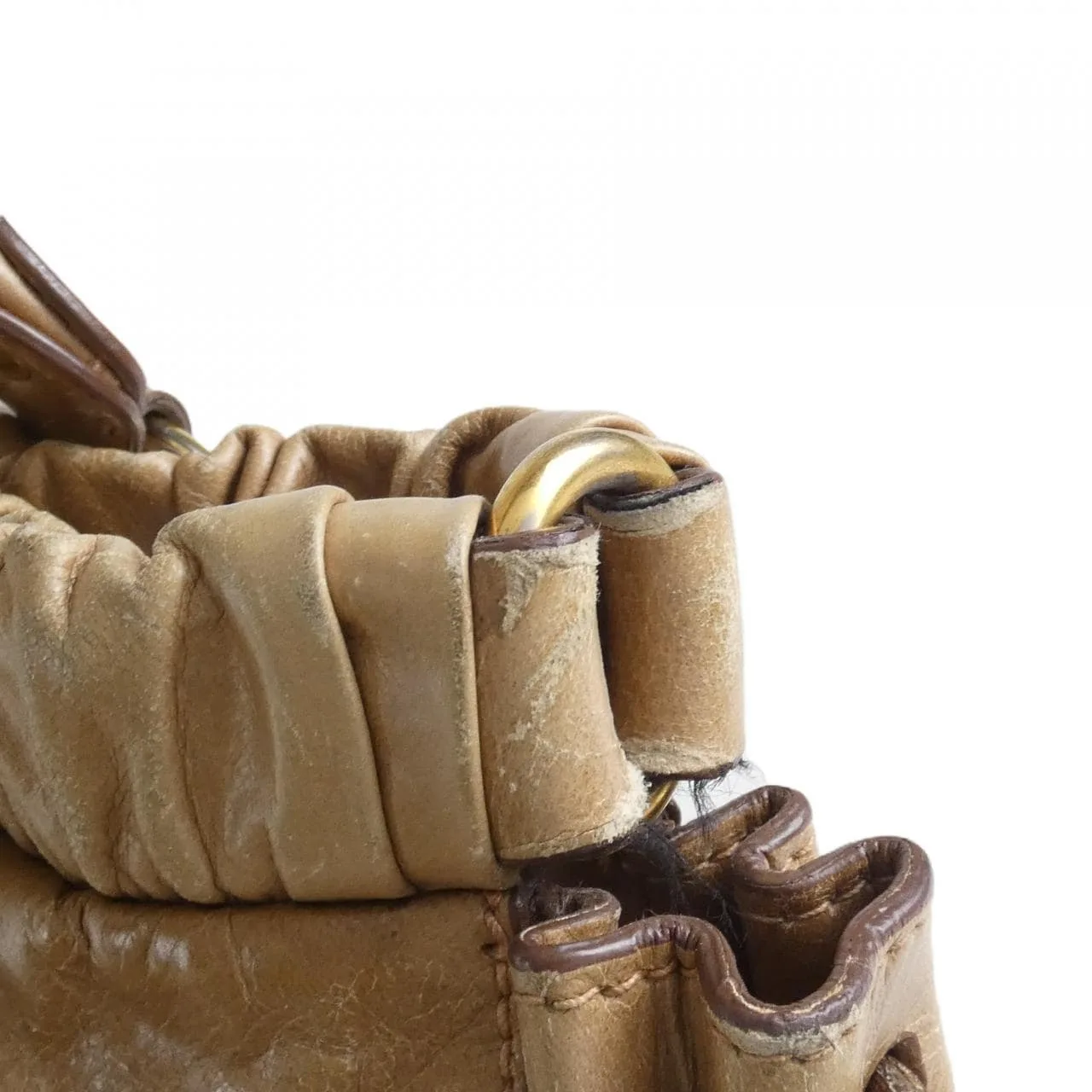 MIU MIU Handbag Leather Brown Leather - Thumbnail 5