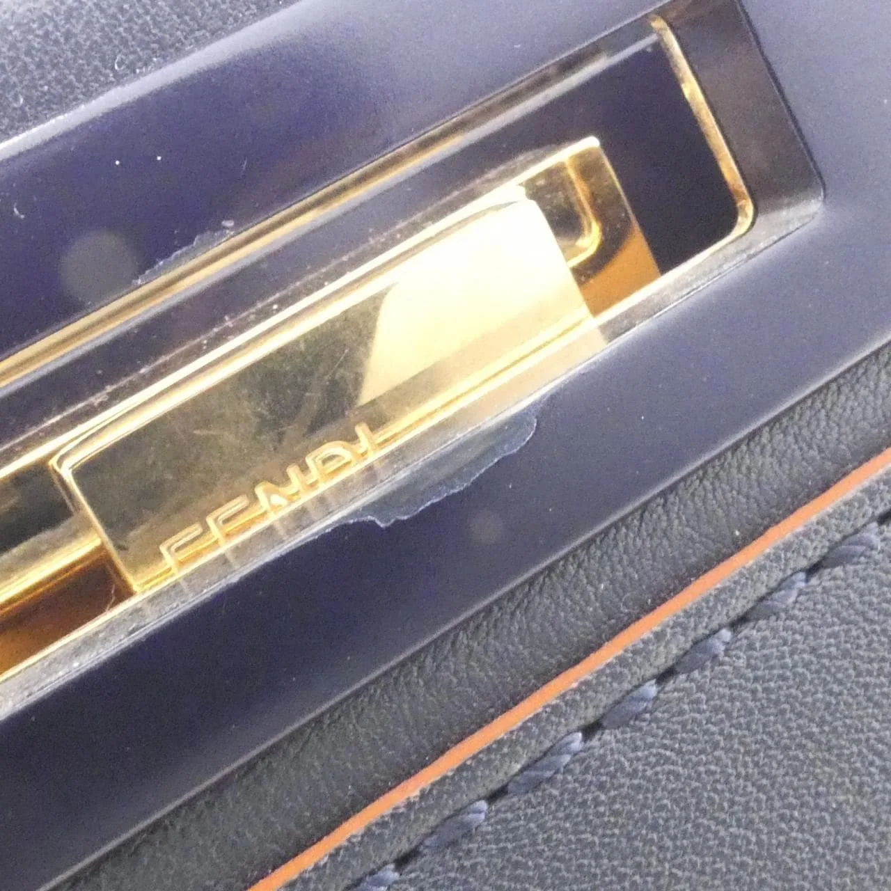 FENDI Peekaboo 8BN290 5AV 手提包 黑色 中古品B - 縮圖 3