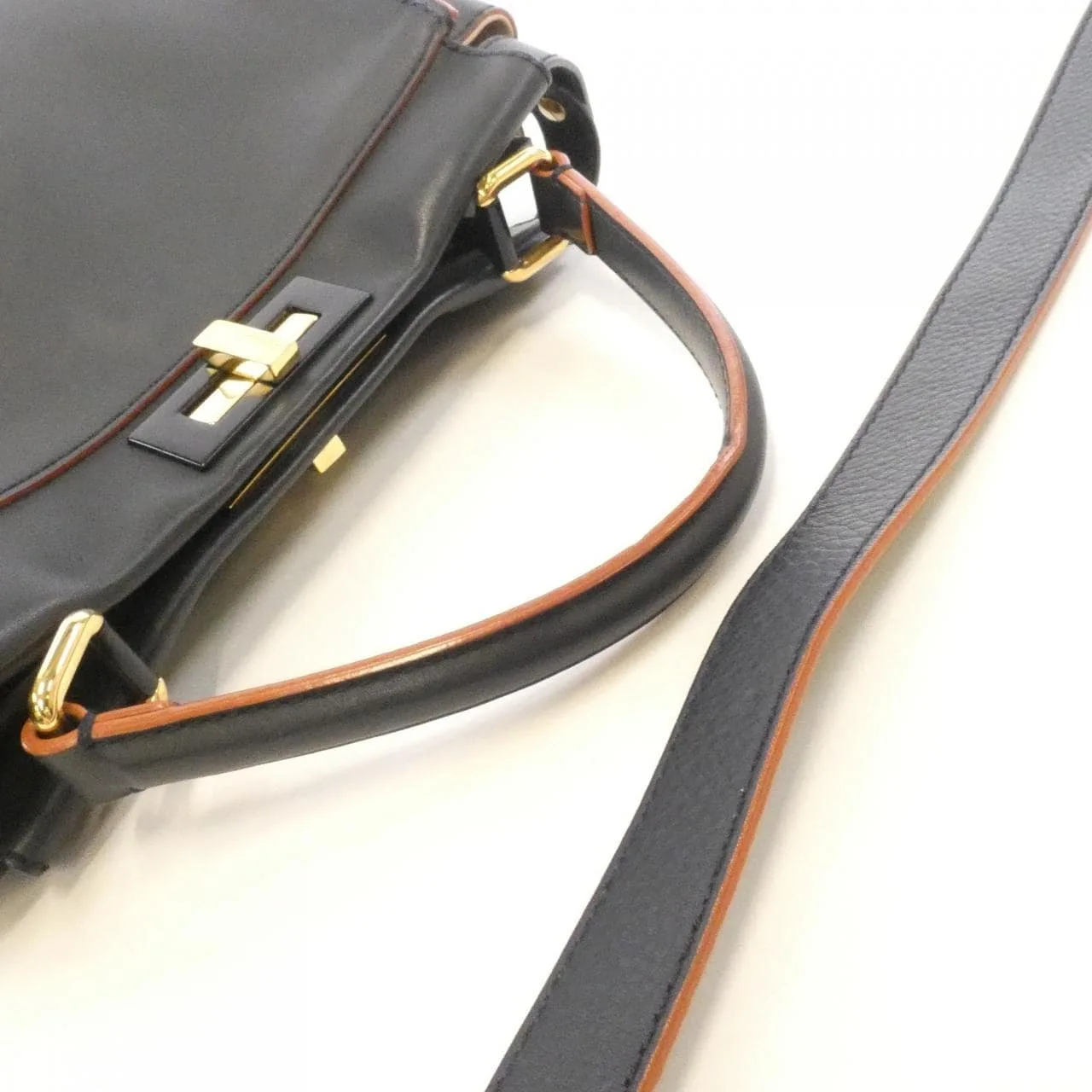 FENDI Peekaboo 8BN290 5AV 手提包 黑色 中古品B - 縮圖 5