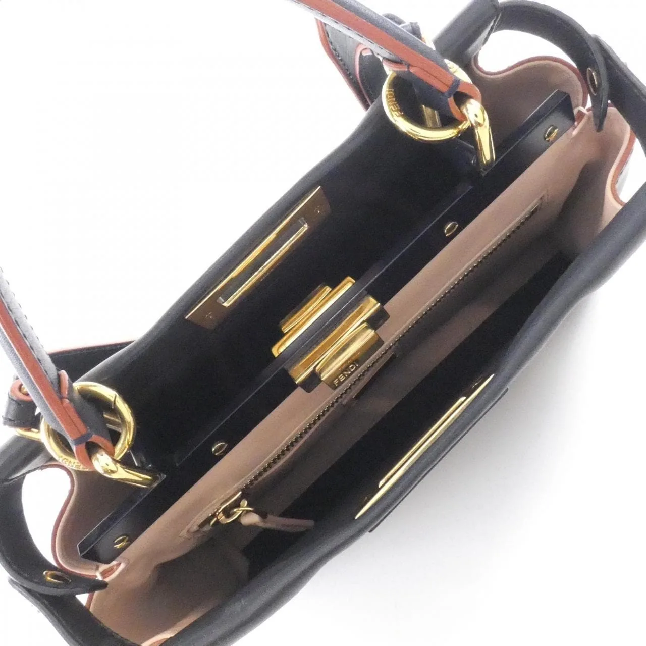 FENDI Peekaboo 8BN290 5AV 手提包 黑色 中古品B - 縮圖 7