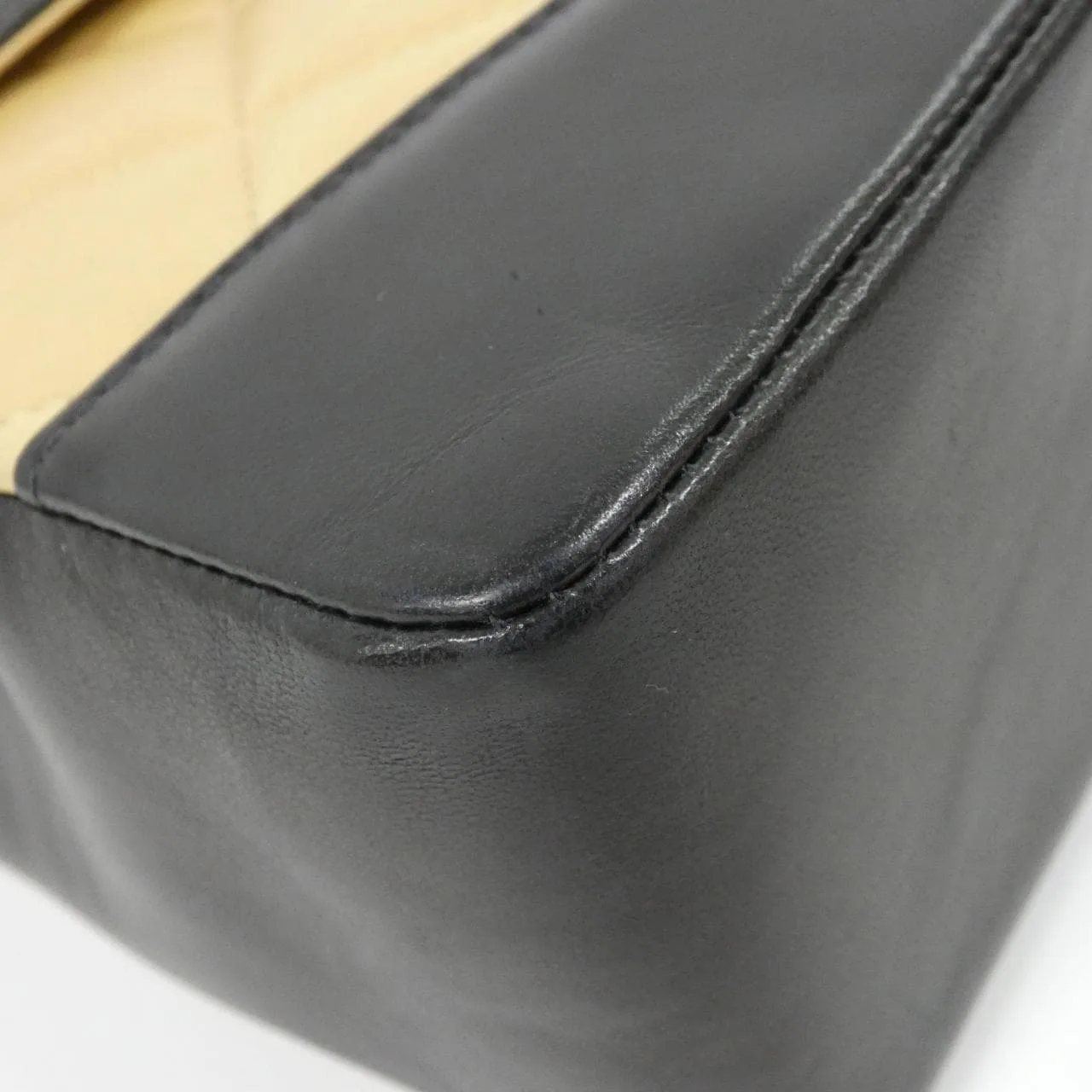 CHANEL Shoulder Lambskin Black Lambskin Rank A - Thumbnail 3