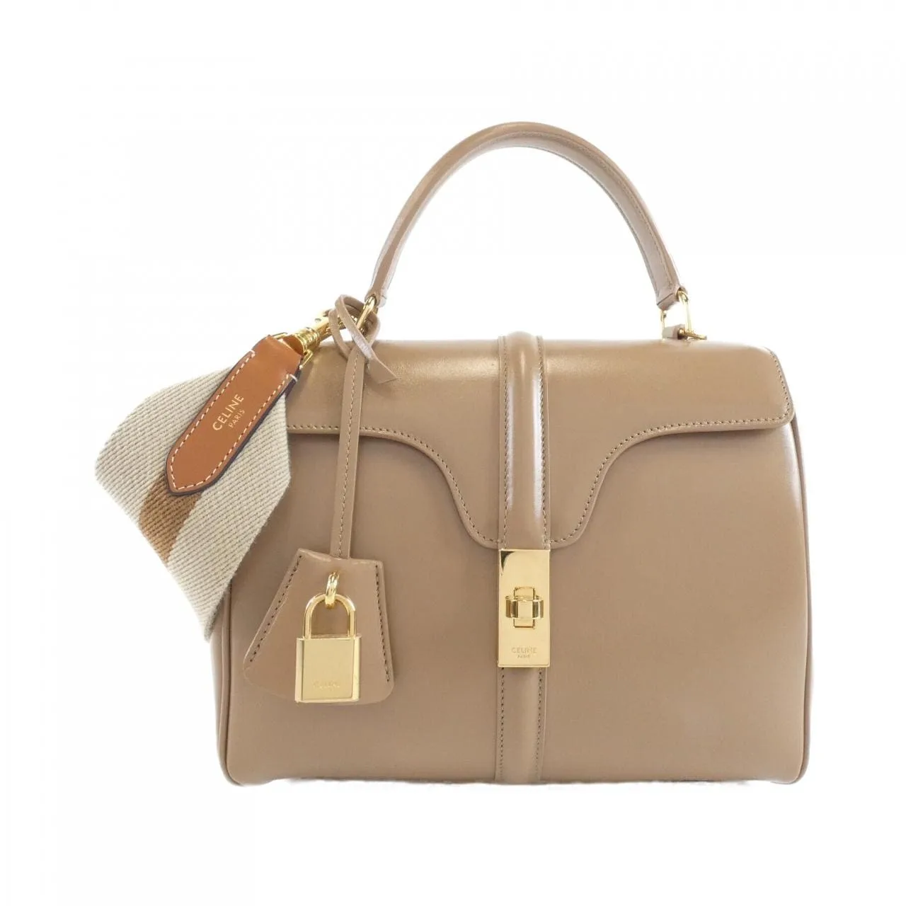 CELINE 16 188003BEY Handbag Leather Black