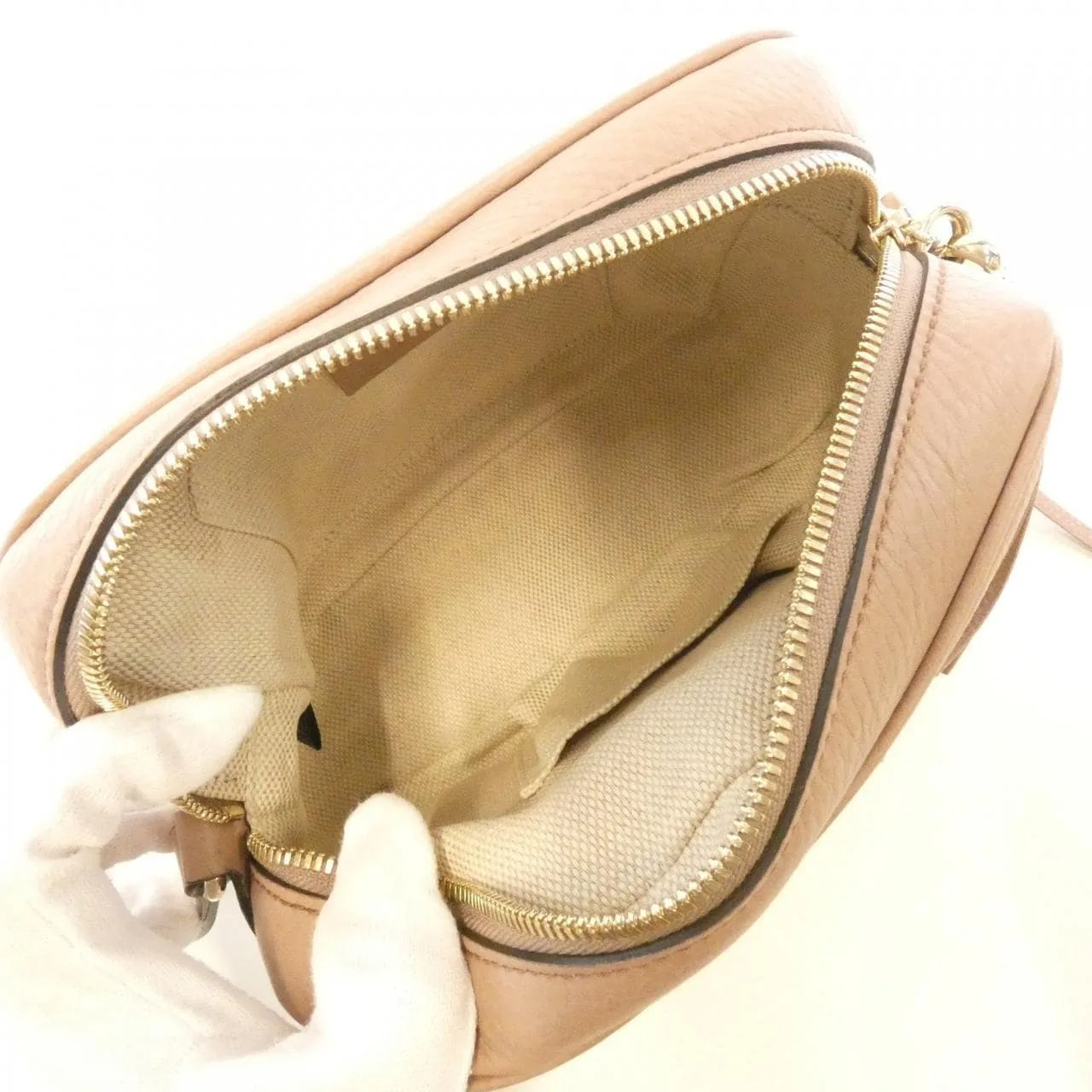 GUCCI Soho 308364 A7M0G Shoulder Leather 黑色 皮革 中古品A - 縮圖 9