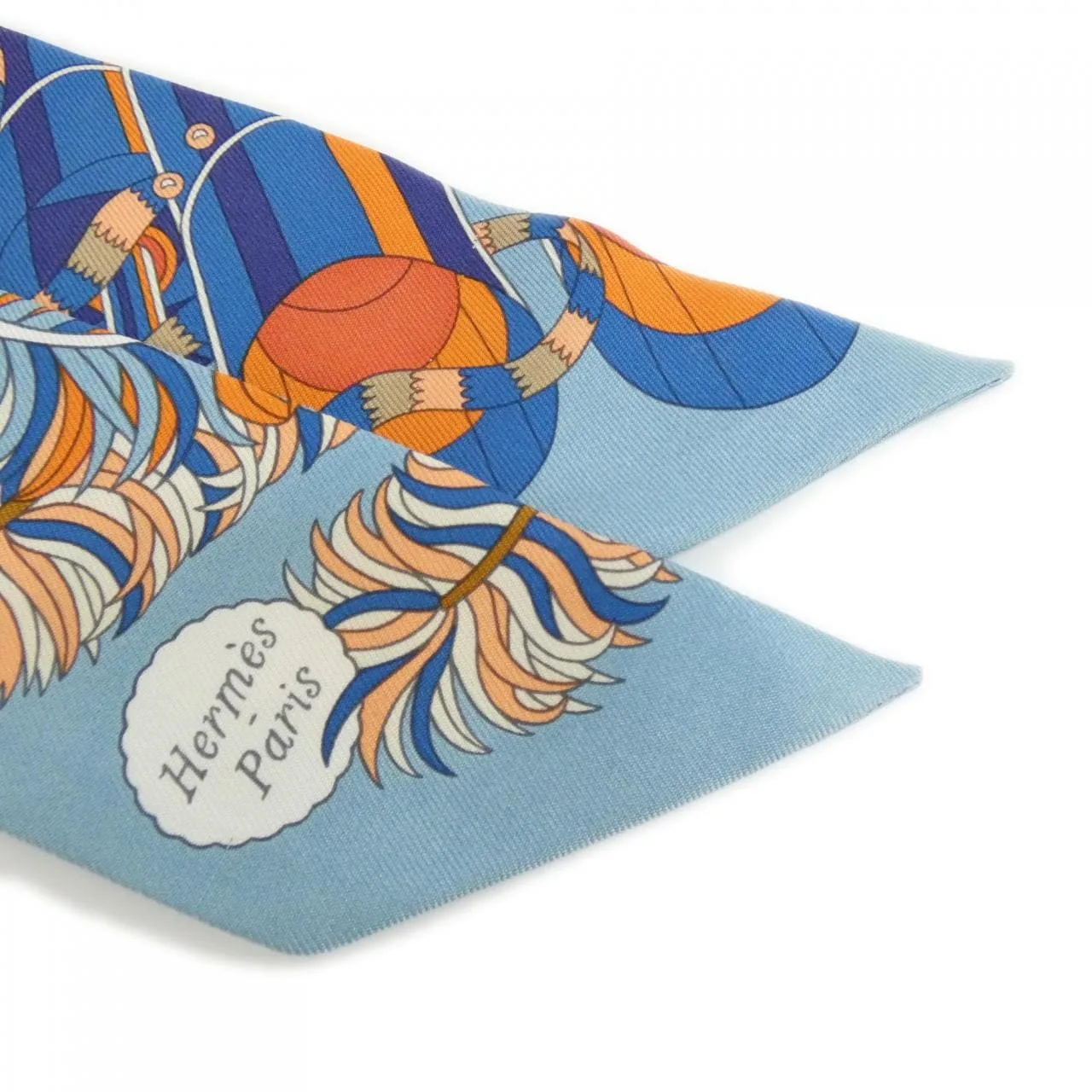HERMES 063464S Scarf Blue Rank A - Thumbnail 2