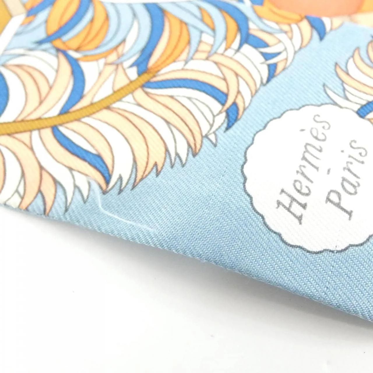 HERMES 063464S Scarf Blue Rank A - Thumbnail 3