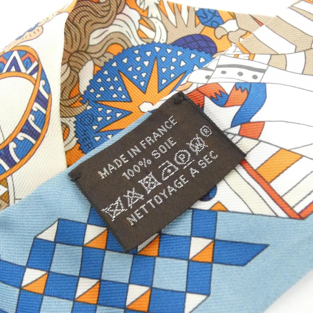 HERMES 063464S Scarf Blue Rank A - Thumbnail 5
