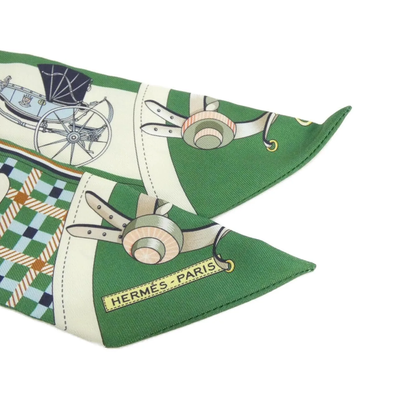 HERMES 064108S Scarf 黑色 中古品A - 縮圖 2