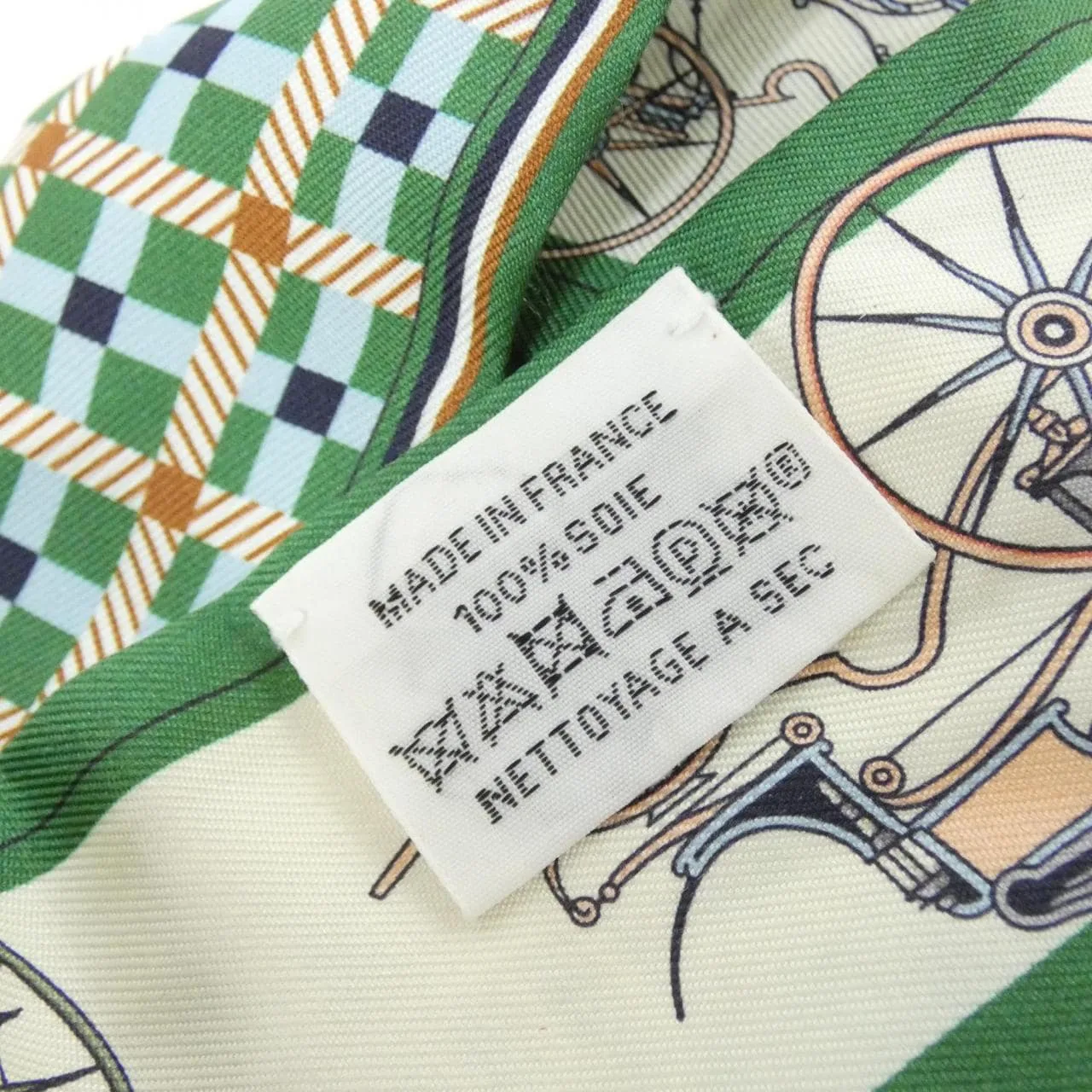 HERMES 064108S Scarf 黑色 中古品A - 縮圖 4