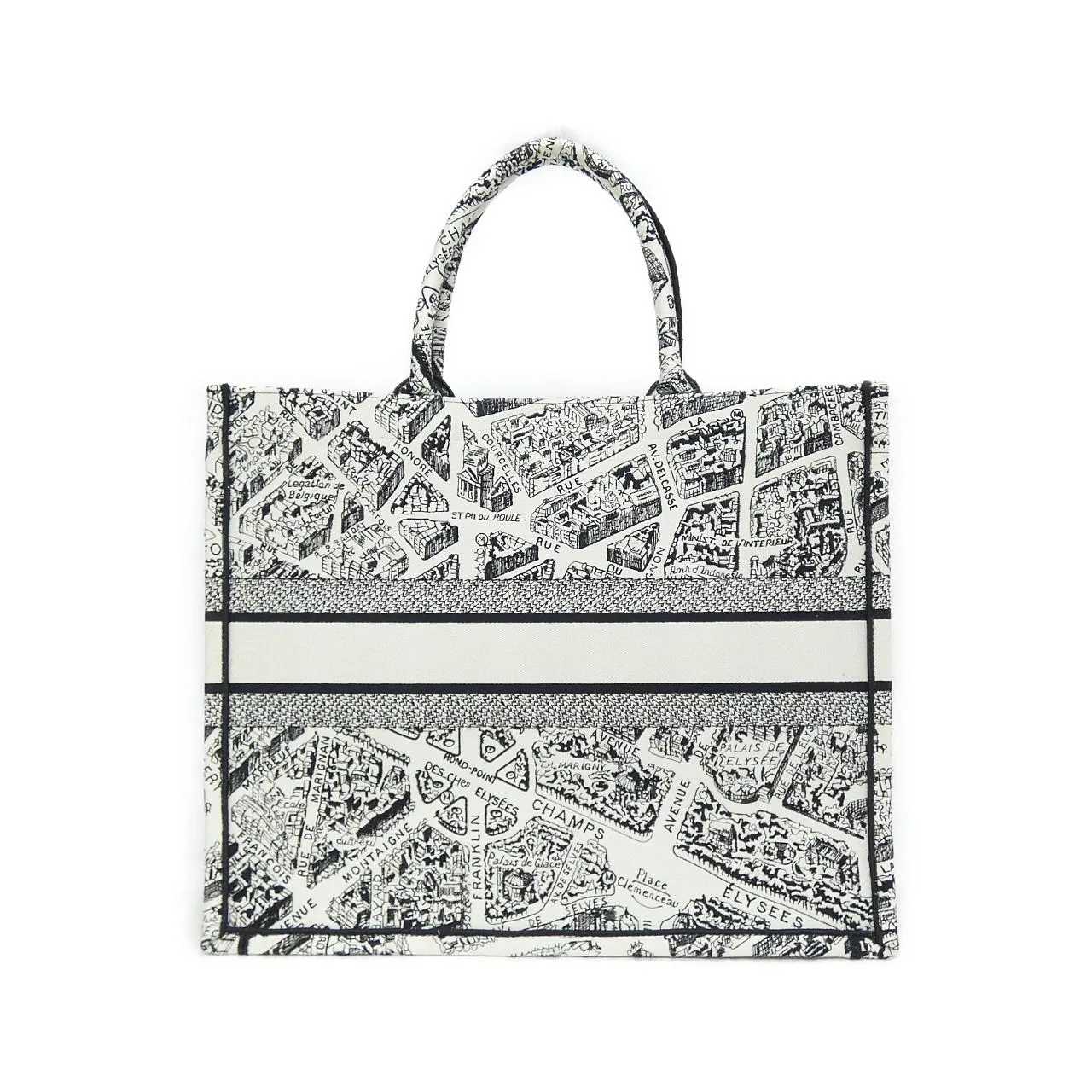 DIOR Book Tote M1286ZOMP Tote Canvas Black Canvas Rank A - Thumbnail 2