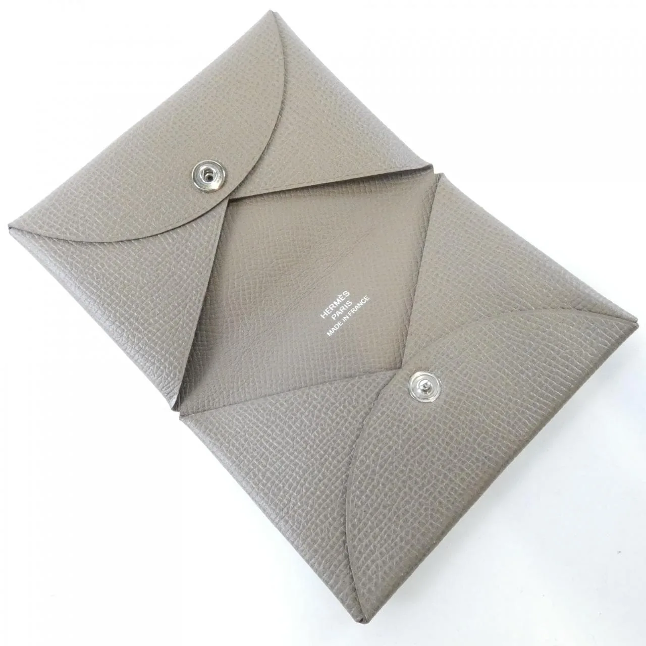 HERMES 044164CK Card Case Epsom Etoupe Epsom Leather Rank B - Thumbnail 5