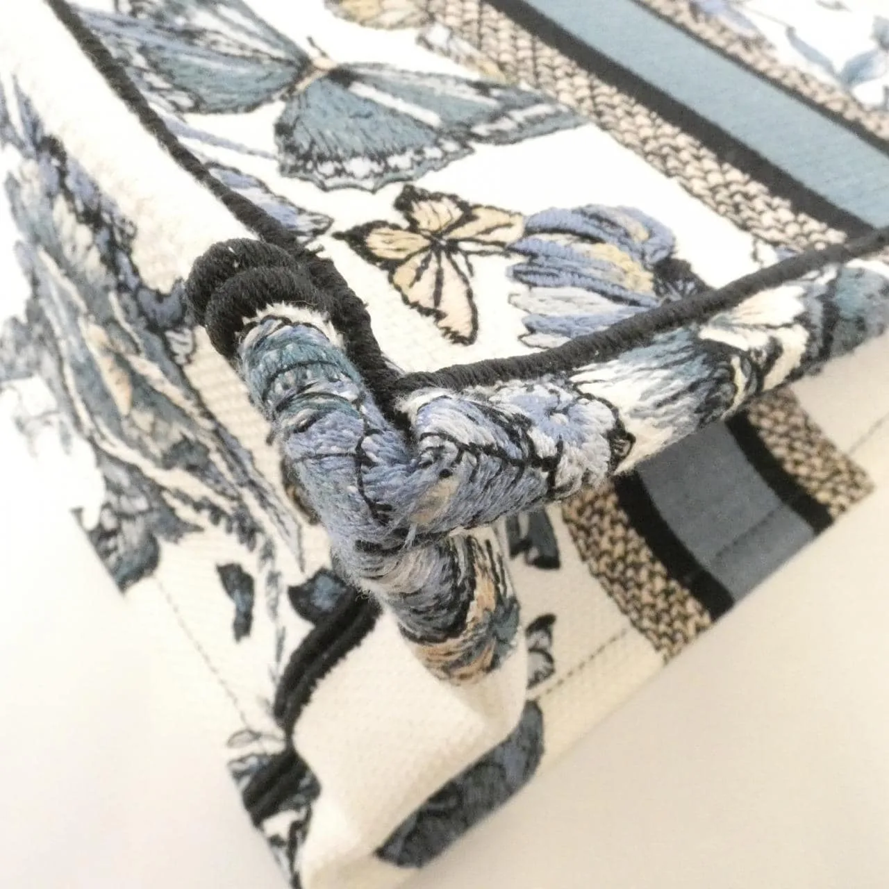 DIOR Handbag Canvas 藍色 帆布 - 縮圖 3