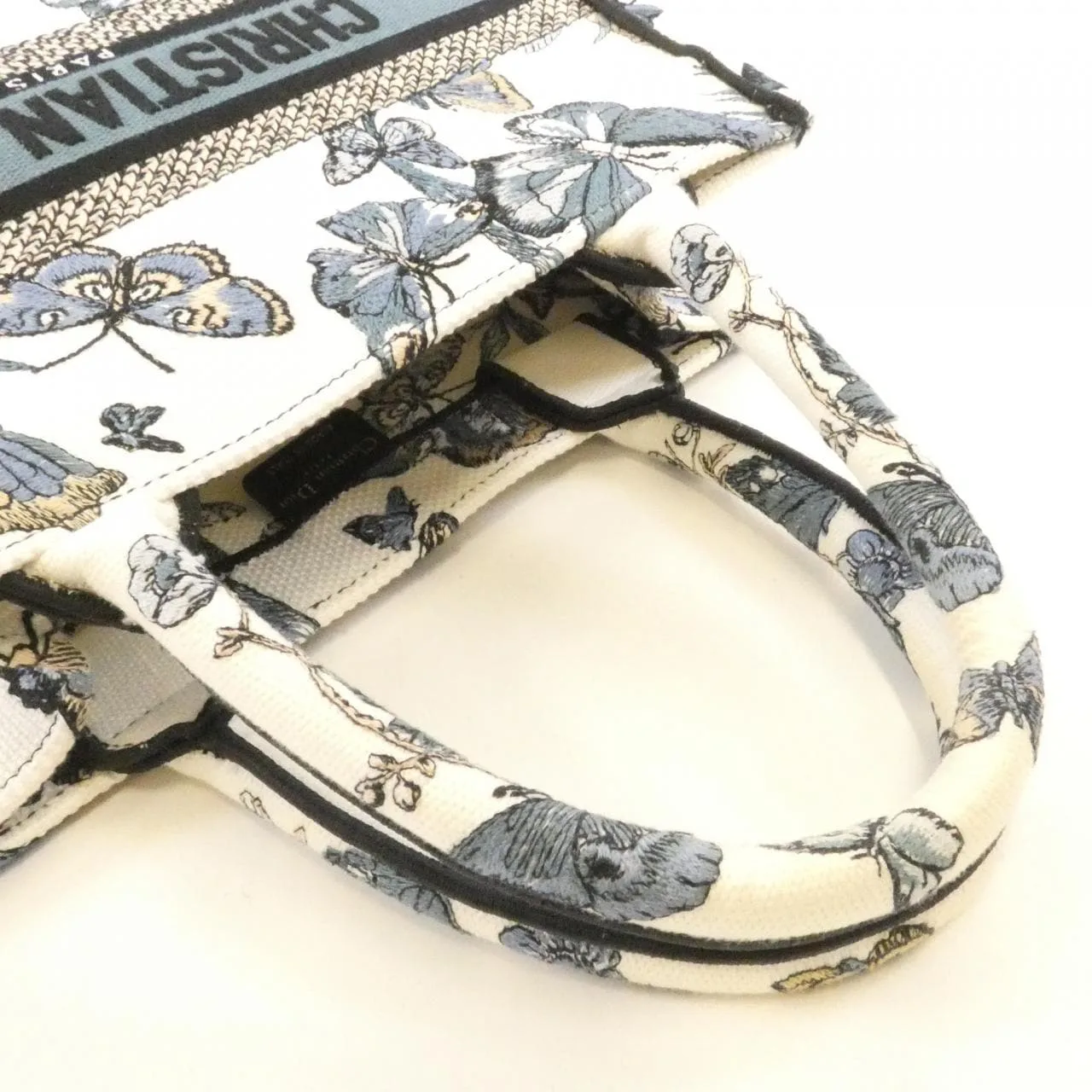 DIOR Handbag Canvas 藍色 帆布 - 縮圖 4