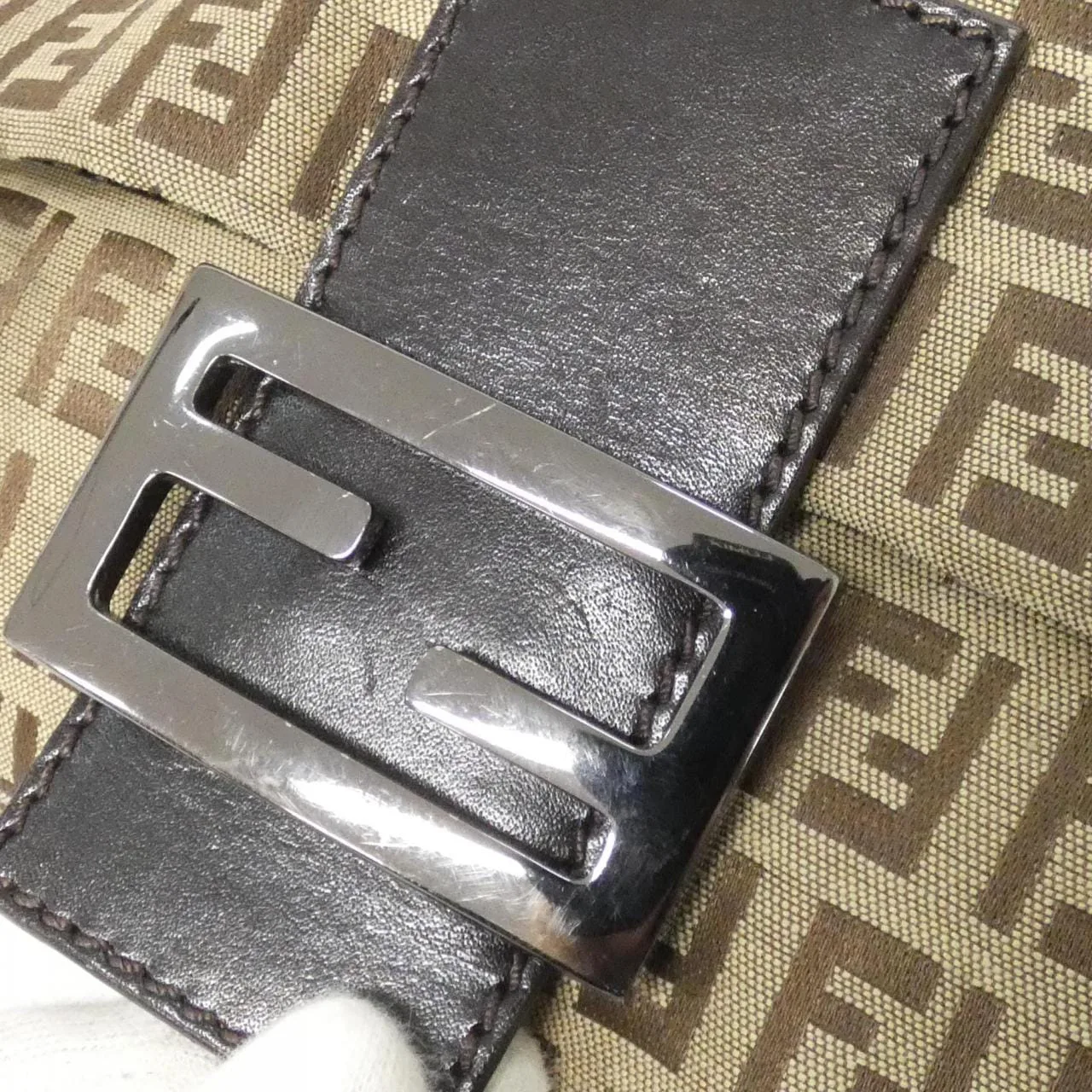 FENDI Baguette 8BR001 NY1 Shoulder Canvas Black Canvas - Thumbnail 5