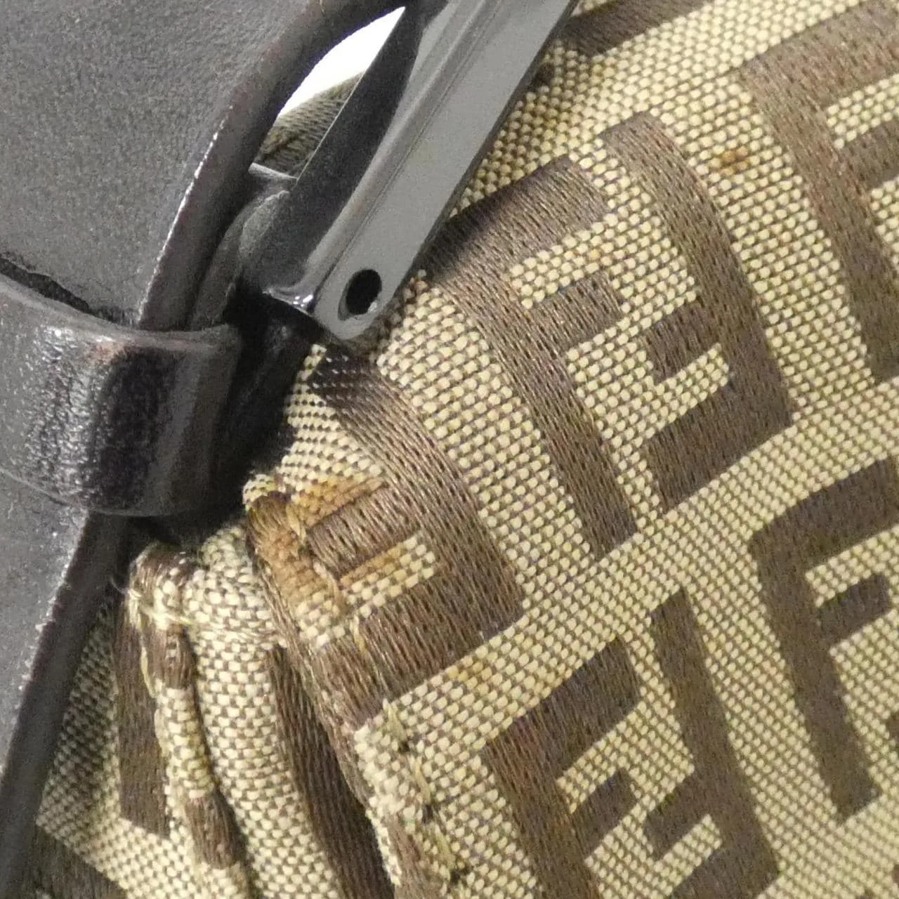 FENDI Baguette 8BR001 NY1 Shoulder Canvas Black Canvas - Thumbnail 6