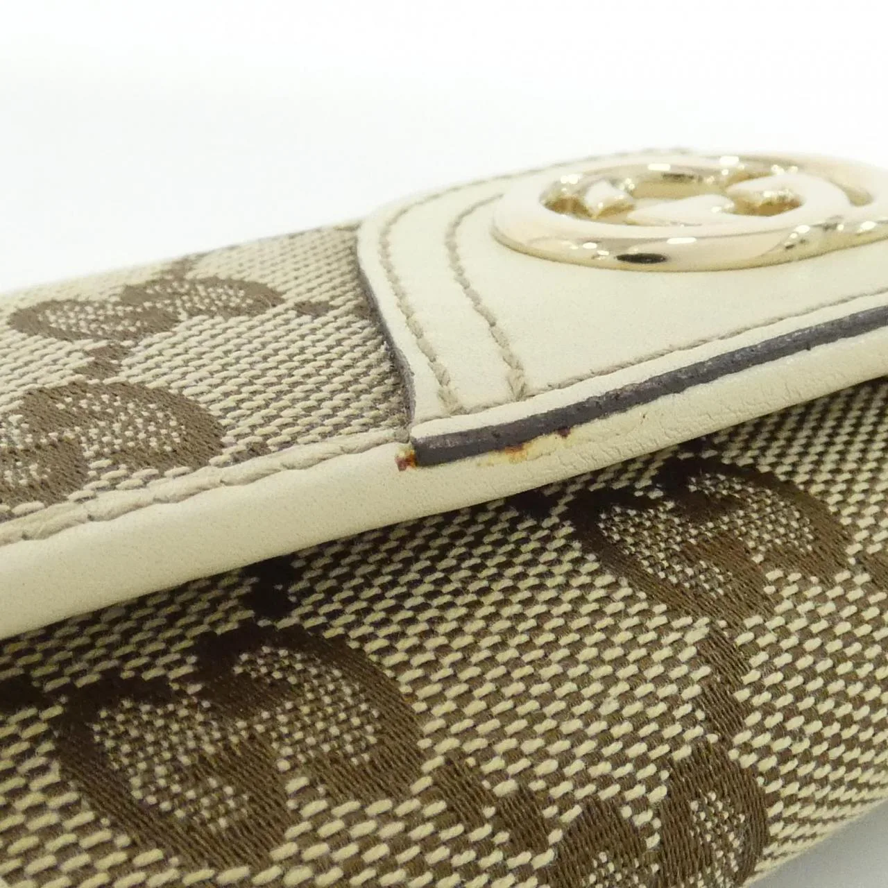 GUCCI 181599 Key Case Canvas Beige Canvas Rank A - Thumbnail 3