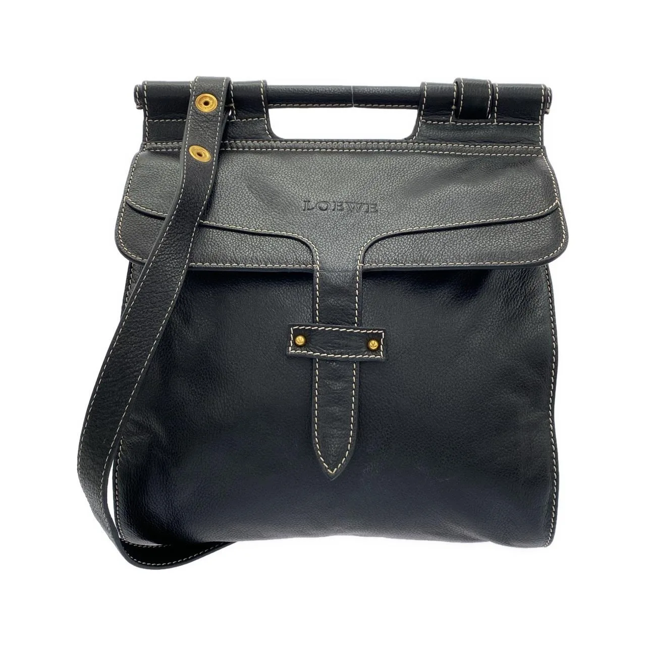 LOEWE Handbag Leather Black