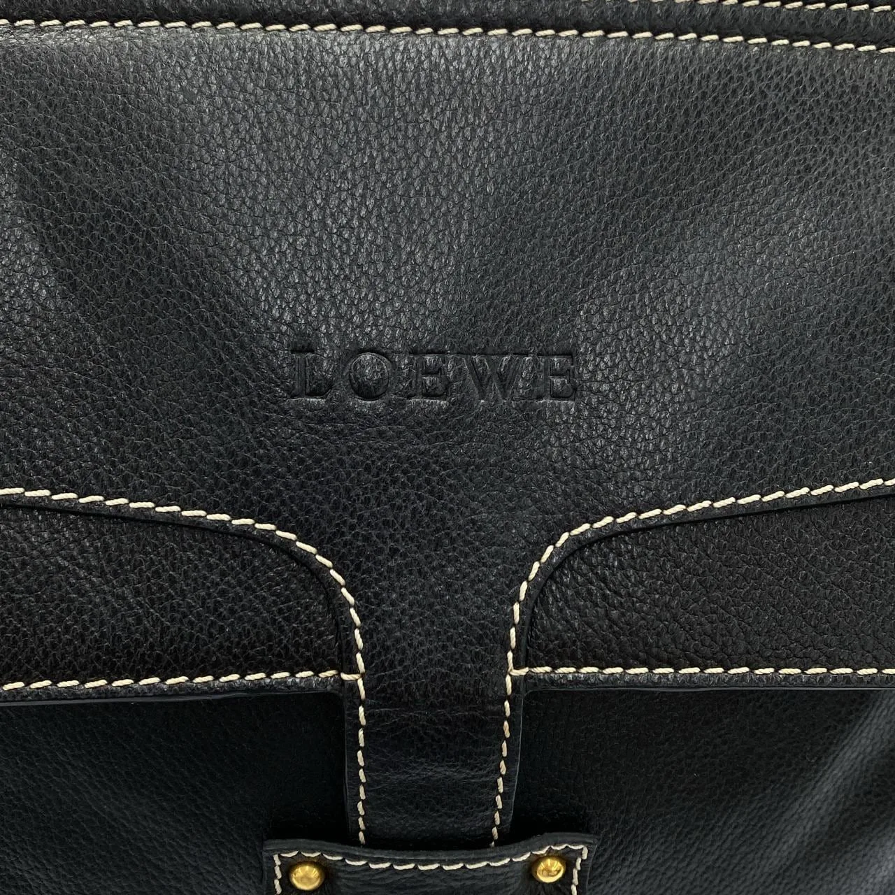 LOEWE Handbag Leather Black Leather Rank A - Thumbnail 5