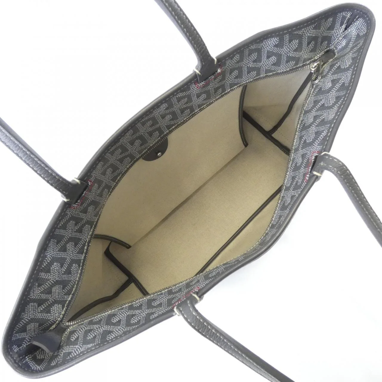 GOYARD Artois AMA ARTOIS PM 手提包 帆布 灰色 帆布 中古品B - 縮圖 9