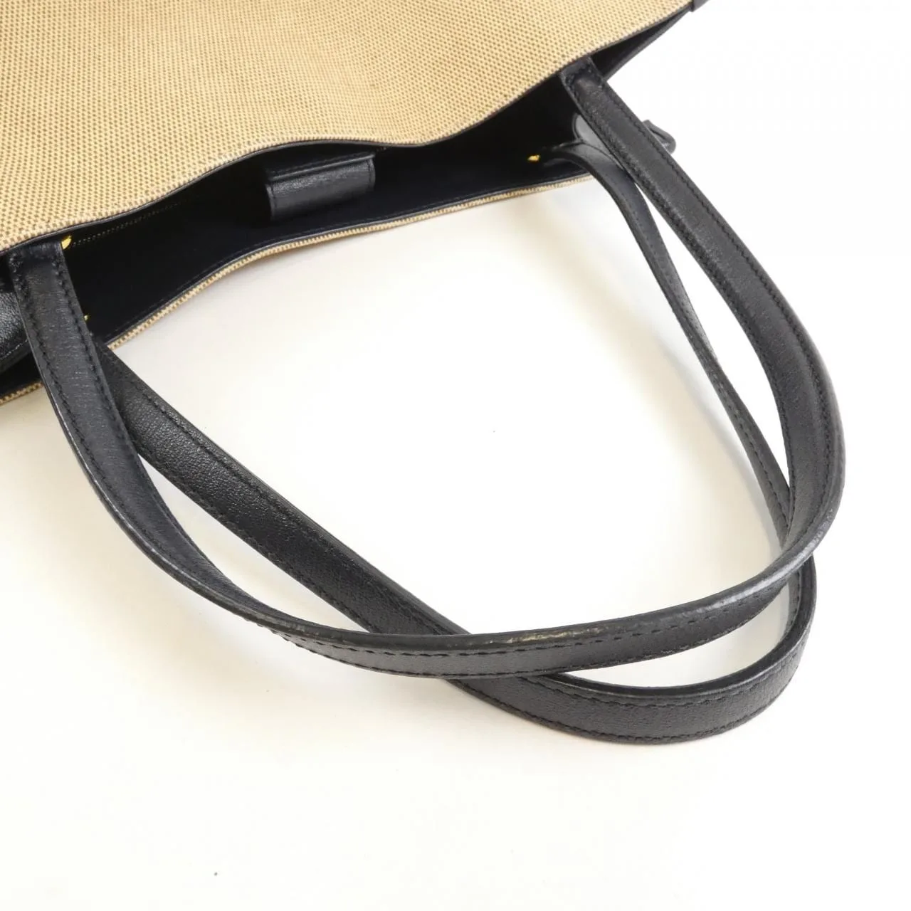 GUCCI Horsebit 1955 623694 H58GG 手提包 帆布 黑色 帆布 中古品B - 縮圖 7