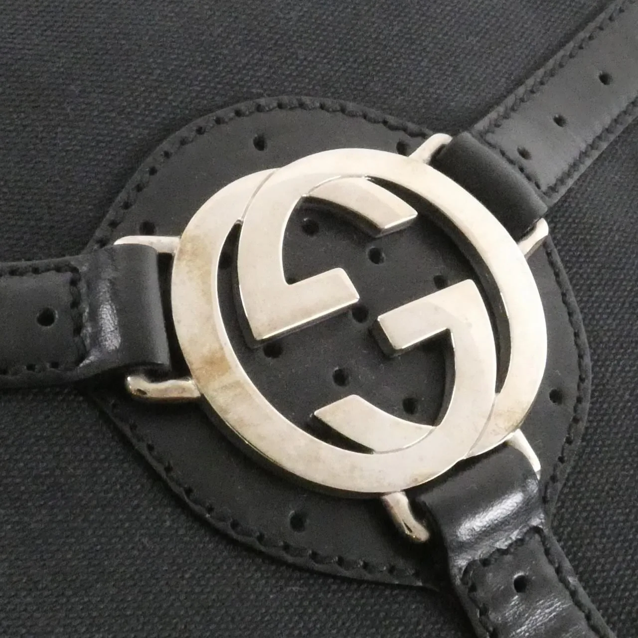 GUCCI 114875 Shoulder Canvas Black Canvas - Thumbnail 6