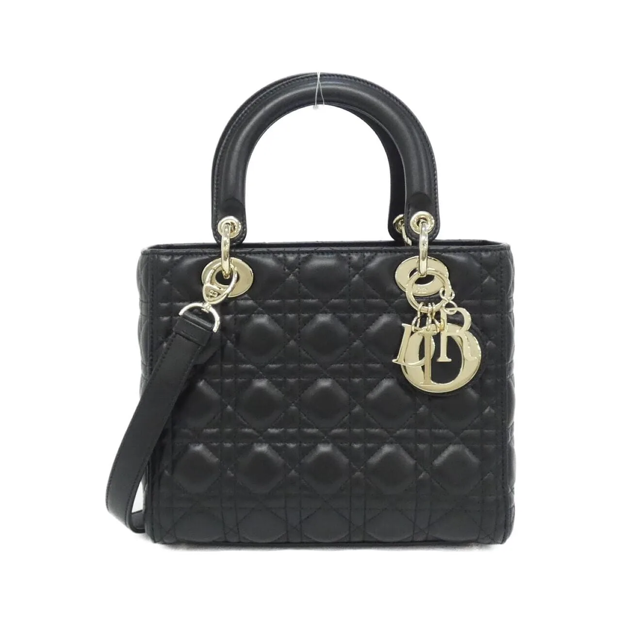 DIOR Lady Dior M0565ONGE Handbag Lambskin Black