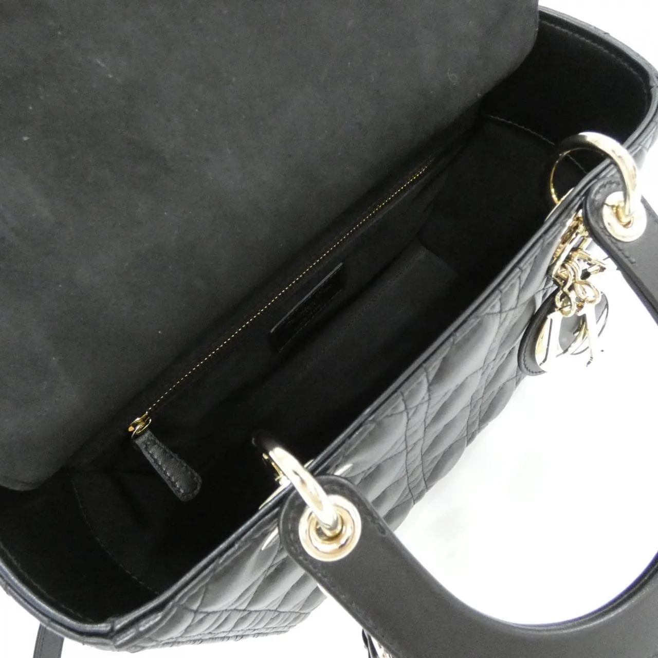 DIOR Lady Dior M0565ONGE Handbag Lambskin Black Lambskin - Thumbnail 10