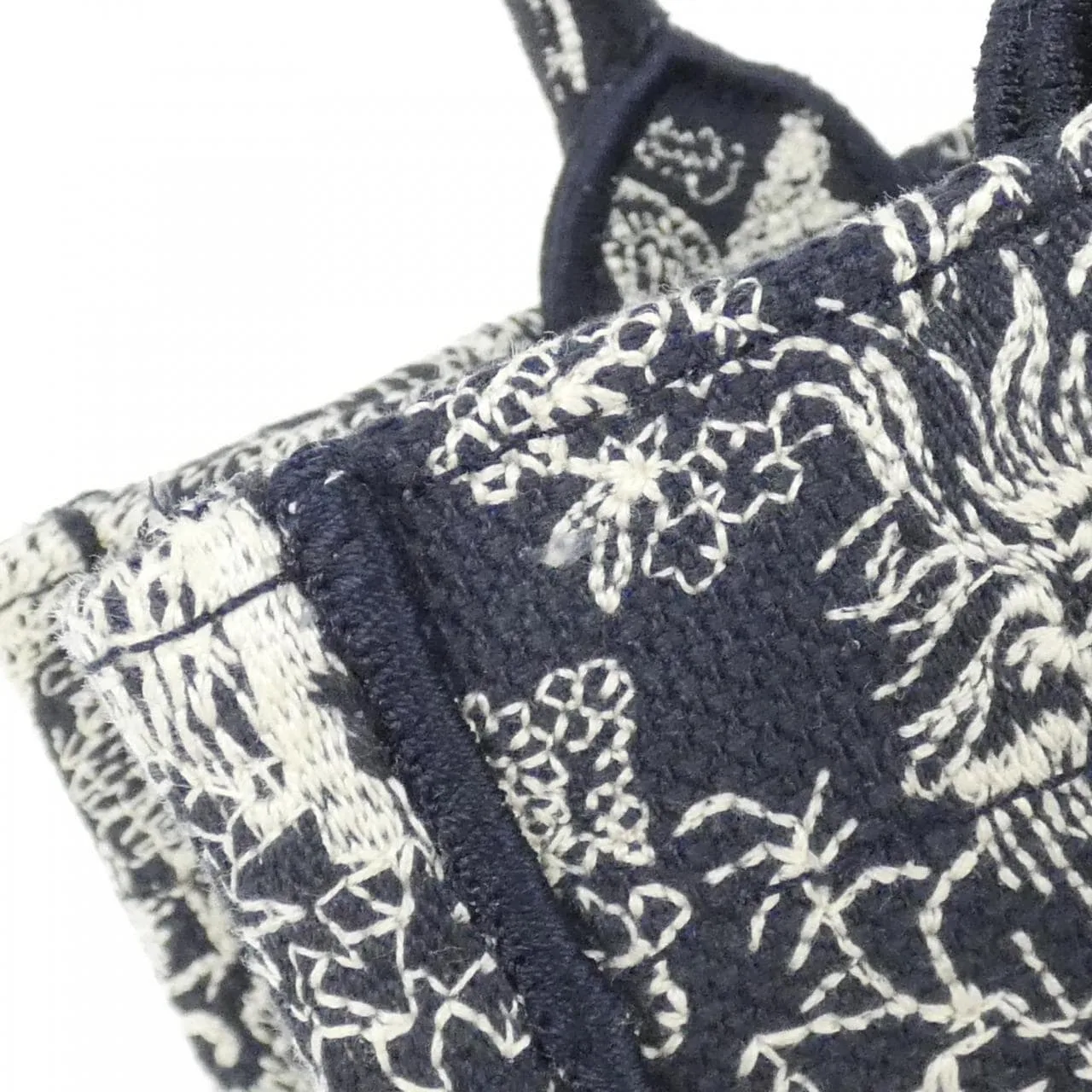 DIOR Book Tote M1265ZRGO Tote Canvas Blue Canvas Rank A - Thumbnail 6