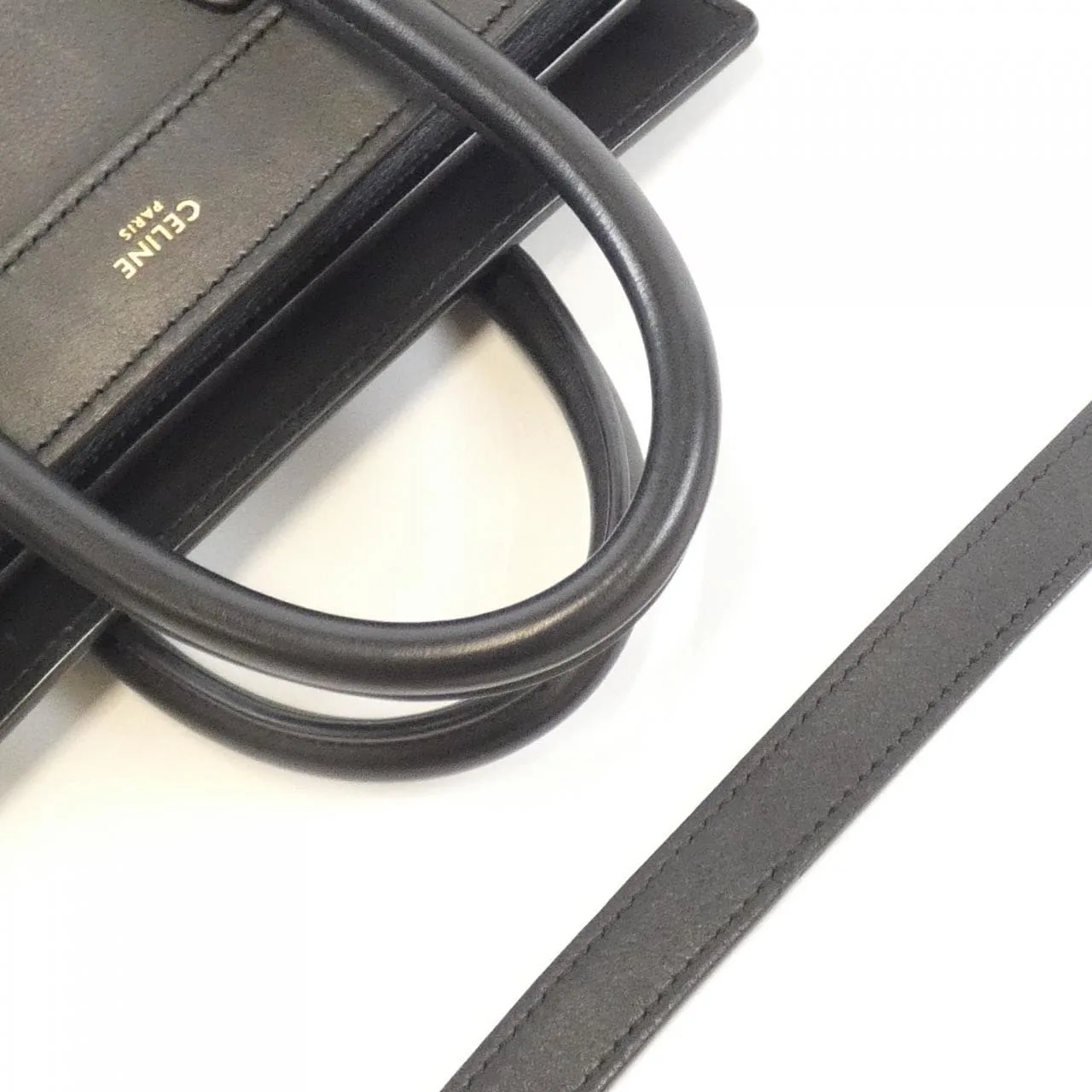 CELINE Luggage 189243HSC Handbag Black Rank B - Thumbnail 5