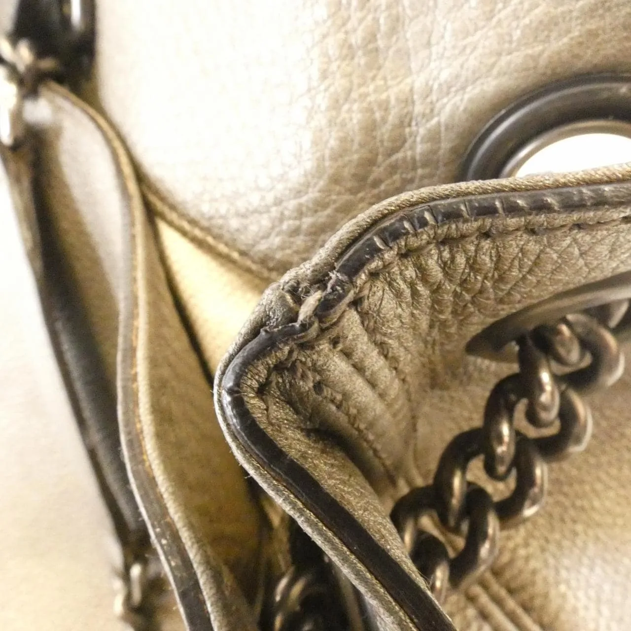 GUCCI 308982 AH90G Shoulder Leather 米色 皮革 中古品B - 縮圖 4