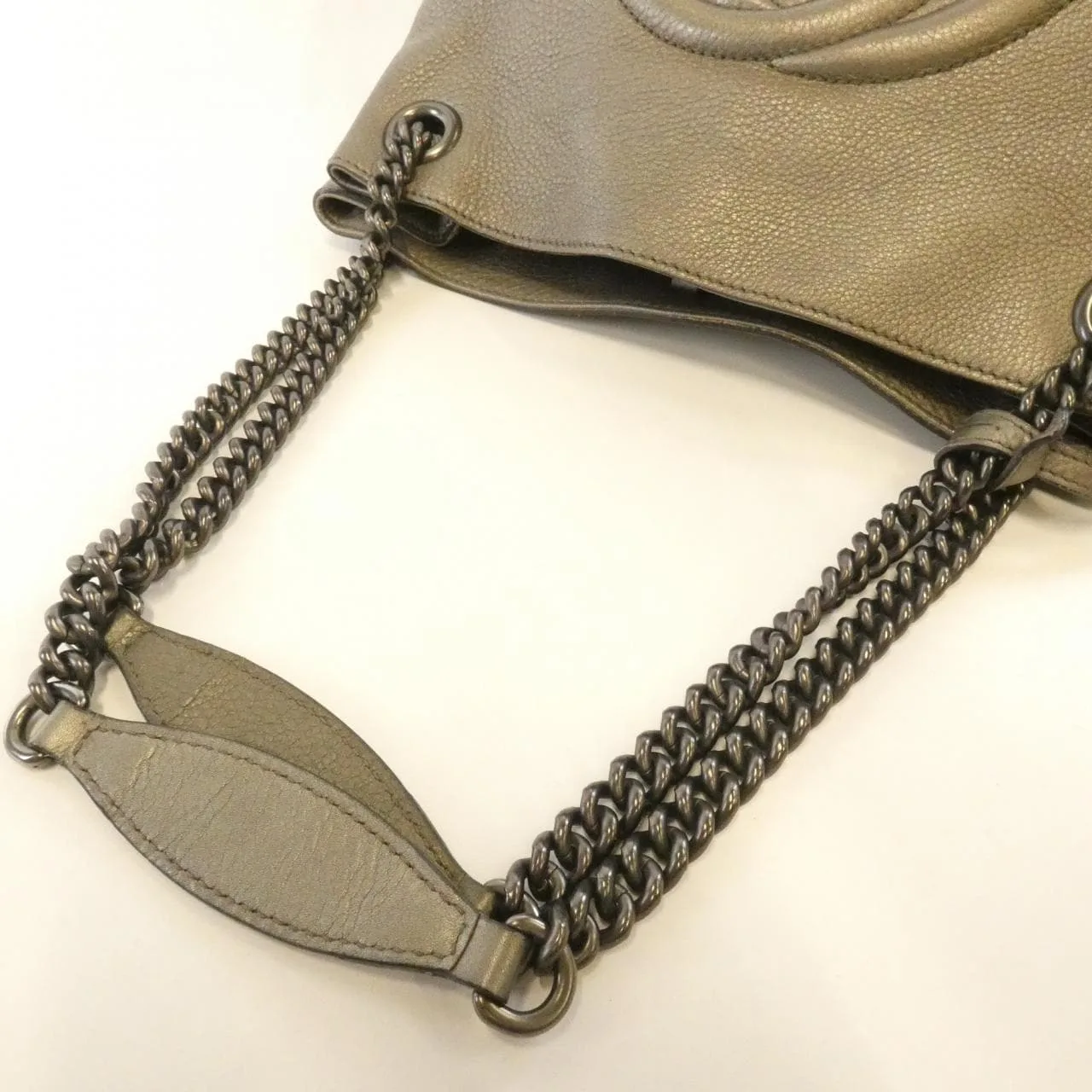 GUCCI 308982 AH90G Shoulder Leather 米色 皮革 中古品B - 縮圖 7