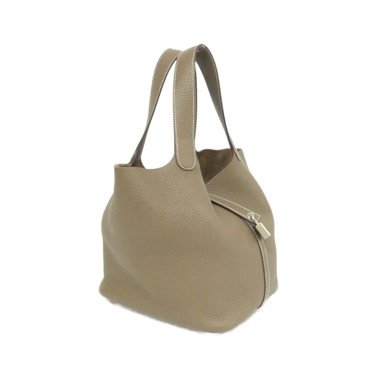 HERMES Picotin 060991CK Handbag Clemence