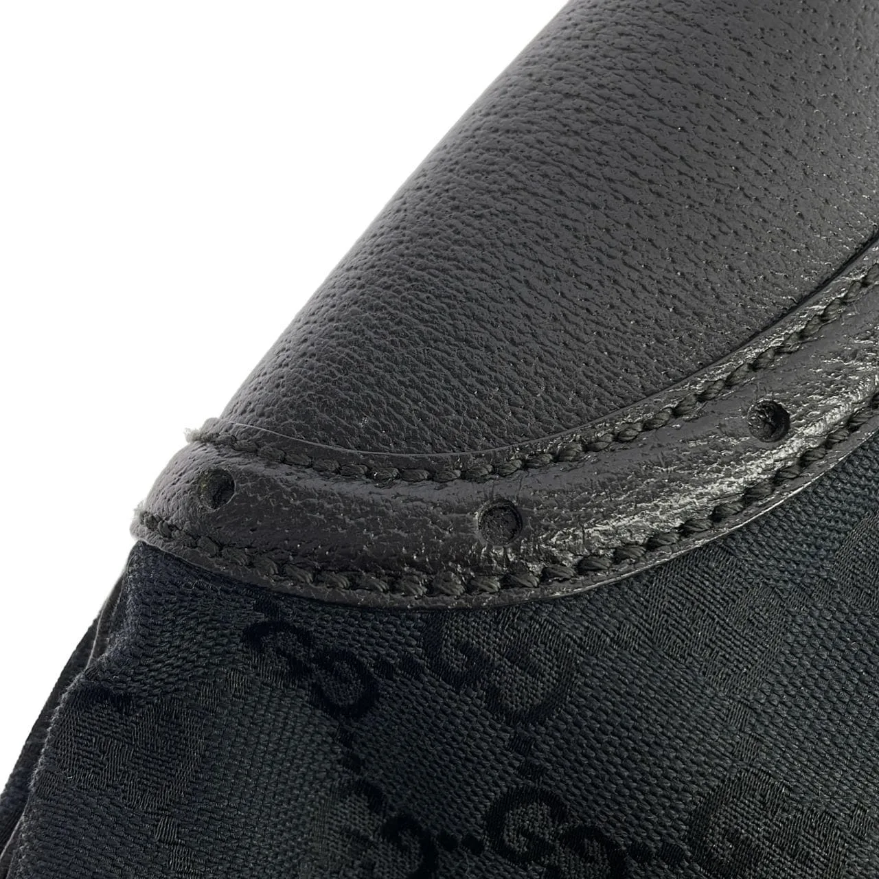 GUCCI 145764 肩背包 帆布 黑色 帆布 中古品A - 縮圖 5