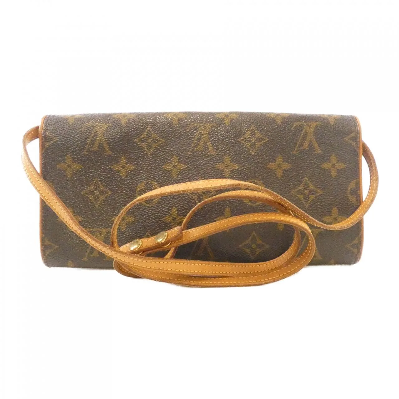 LOUIS VUITTON Pochette M51852 Shoulder Monogram 黑色 Monogram 中古品B - 縮圖 2
