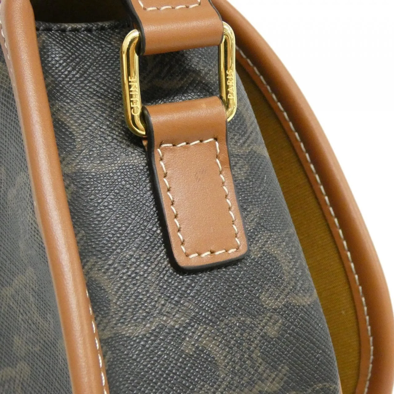 CELINE Triomphe 191502BZJ Shoulder Canvas Black Canvas - Thumbnail 6