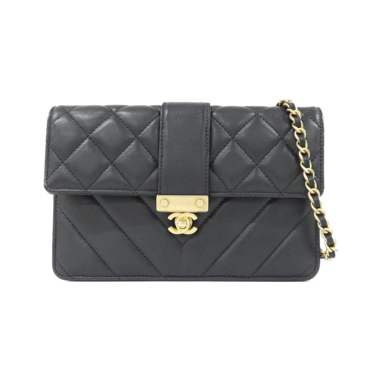 CHANEL 銀包 羊皮