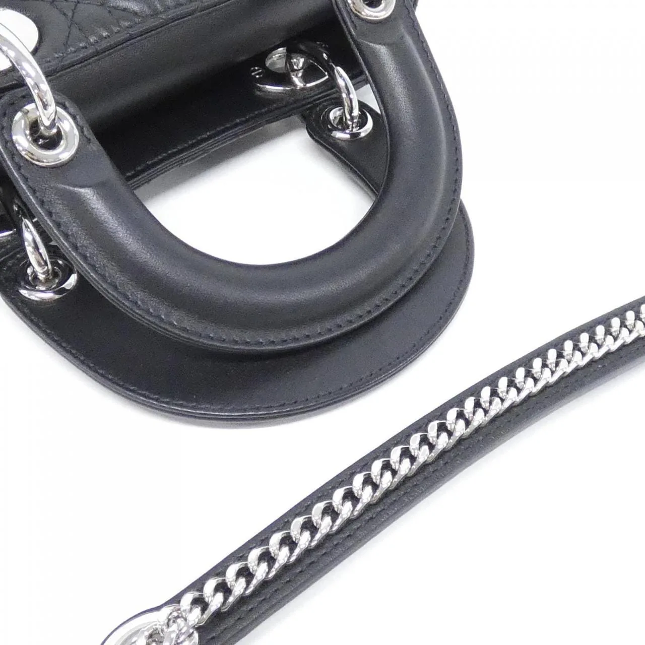 DIOR Lady Dior M0505PNGE Handbag Lambskin Black Lambskin - Thumbnail 6