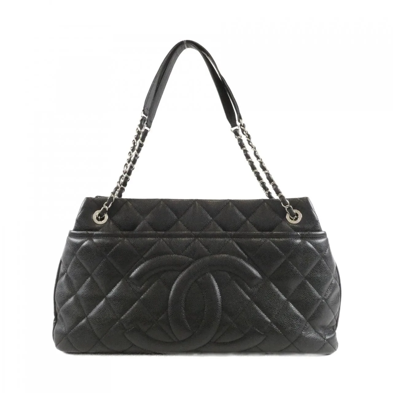 CHANEL 67292 Handbag Grained Calfskin Black