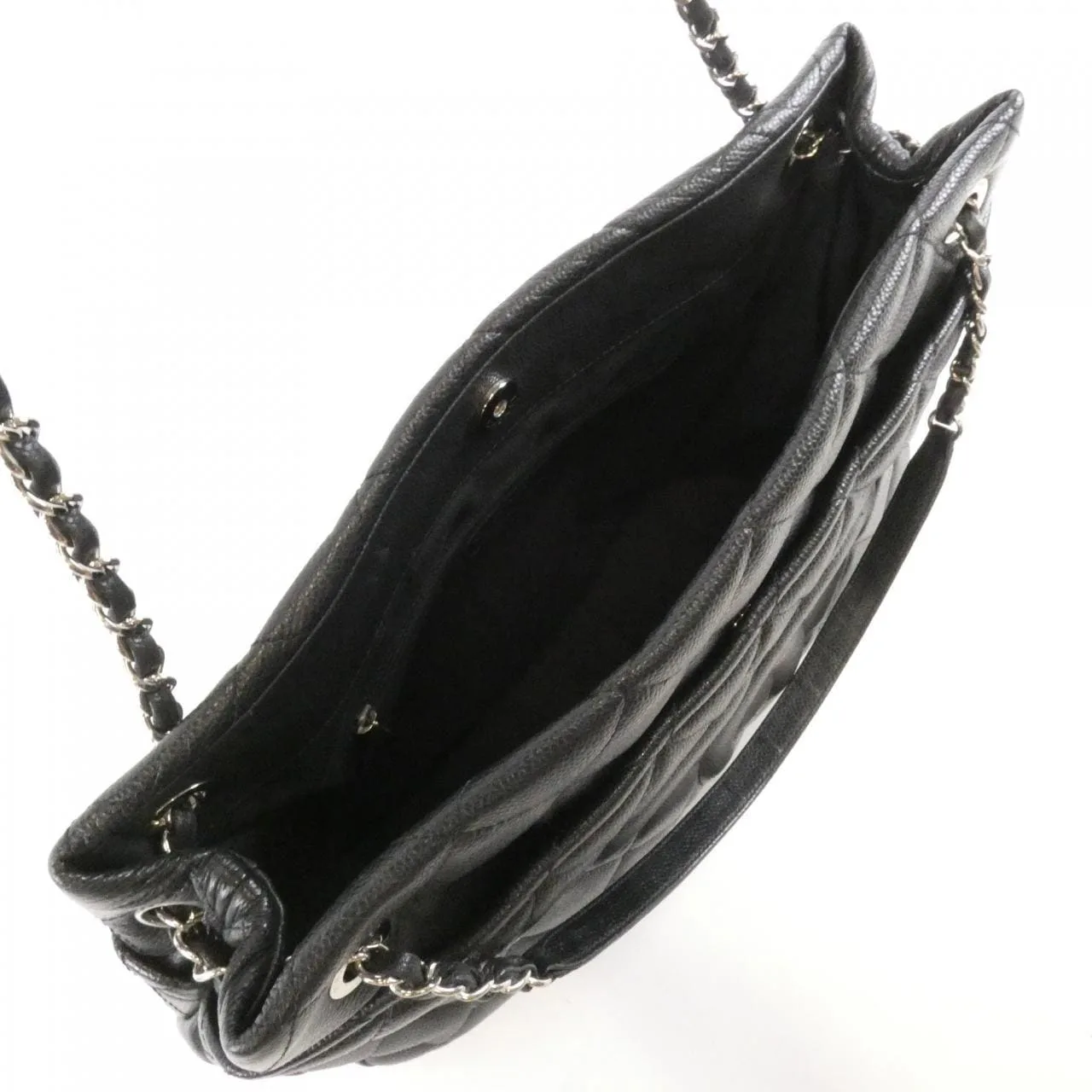 CHANEL 67292 Handbag Grained Calfskin 黑色 荔枝紋牛皮 - 縮圖 9