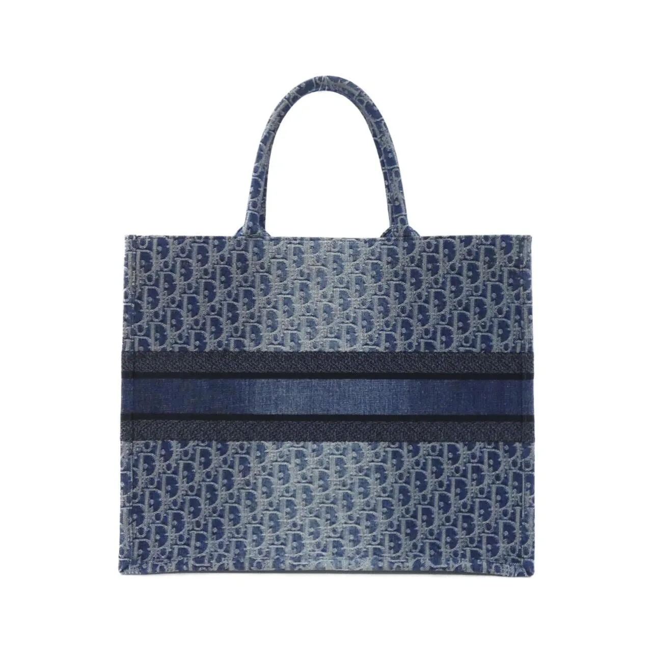 DIOR Book Tote M1286ZEGC Tote Denim Blue Denim - Thumbnail 2