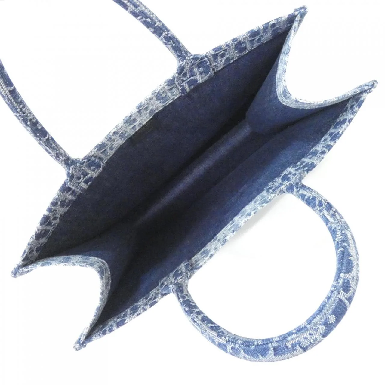 DIOR Book Tote M1286ZEGC Tote Denim Blue Denim - Thumbnail 5