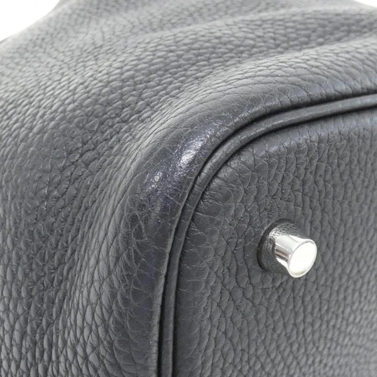 HERMES Picotin 060991CK Handbag Clemence Black Clemence Leather Rank A - Thumbnail 2