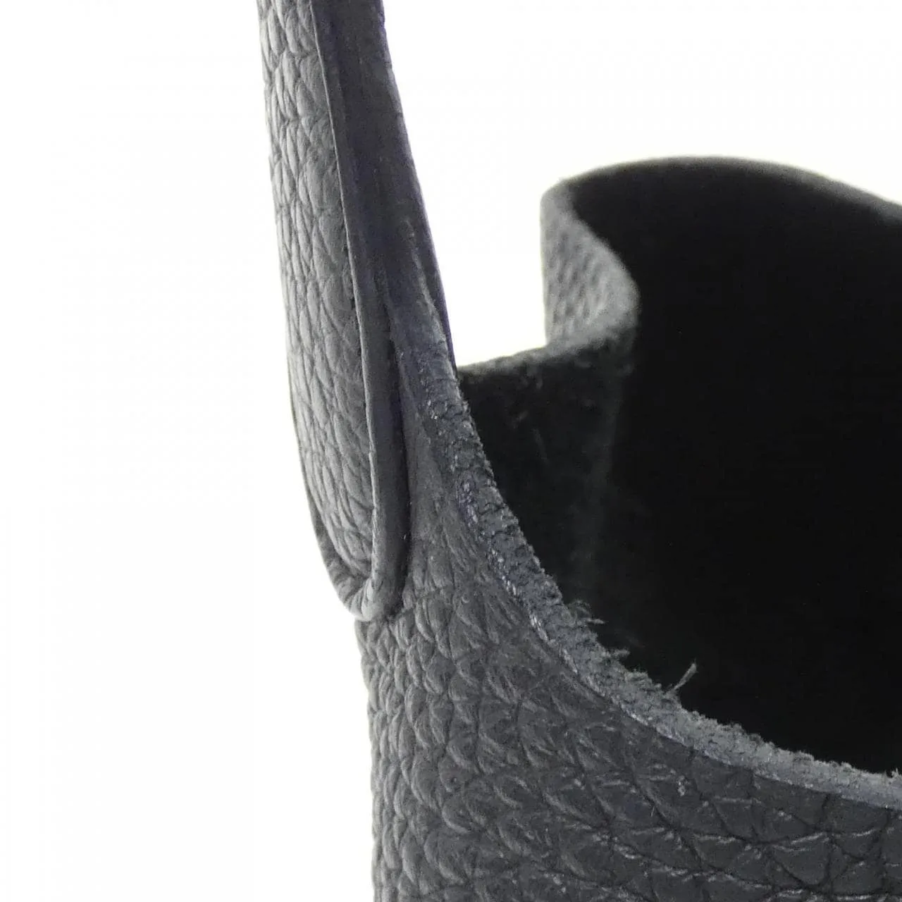 HERMES Picotin 060991CK Handbag Clemence Black Clemence Leather Rank A - Thumbnail 3