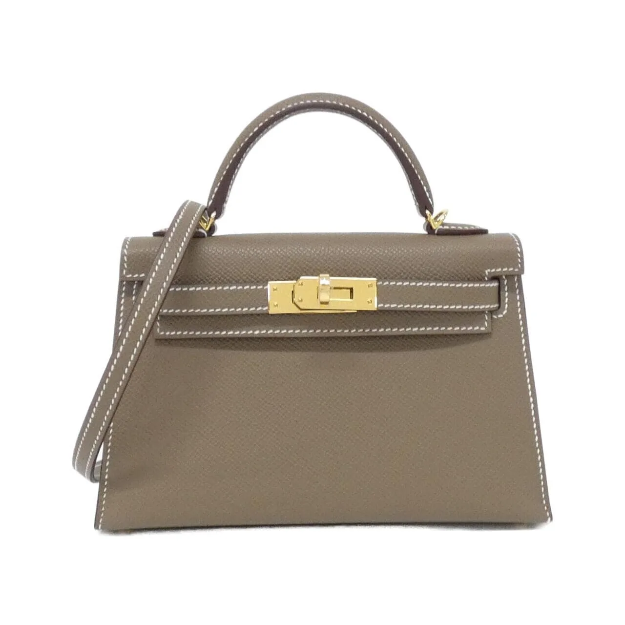 HERMES Kelly 071302CC Handbag Epsom Etoupe