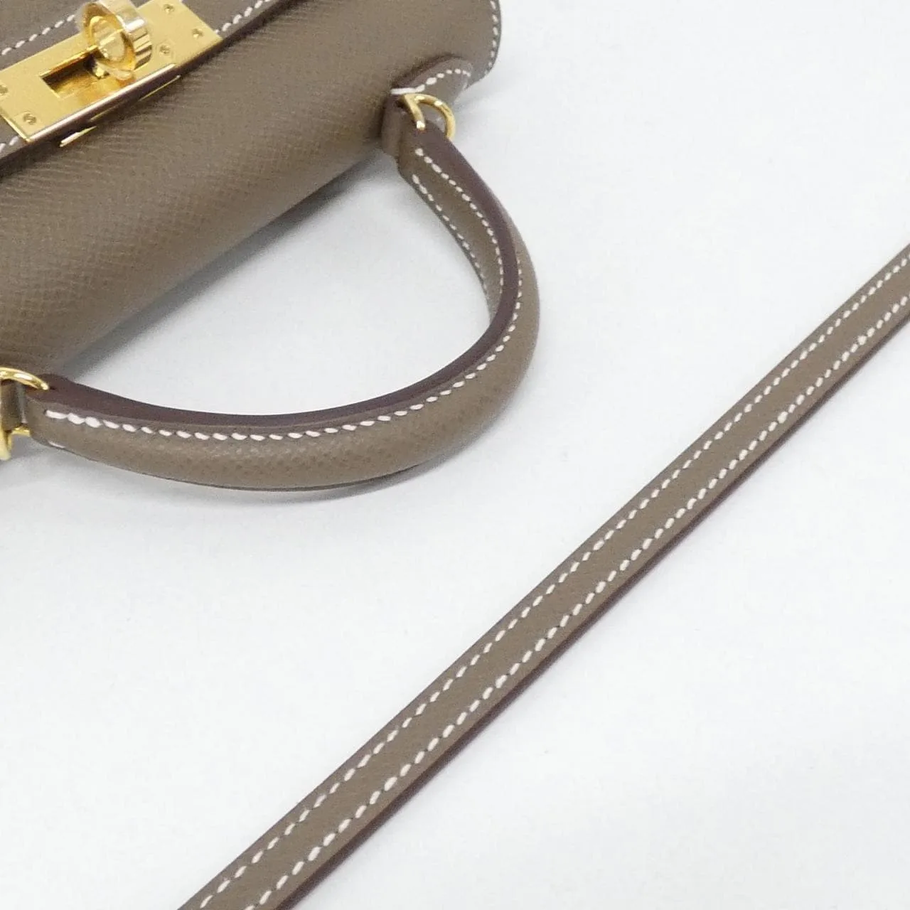 HERMES Kelly 071302CC Handbag Epsom Etoupe Epsom 皮 未使用品 - 縮圖 4