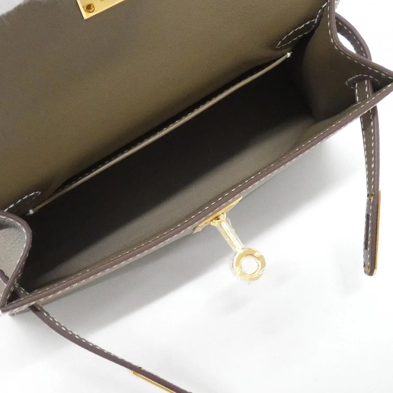 HERMES Kelly 071302CC Handbag Epsom Etoupe Epsom 皮 未使用品 - 縮圖 5